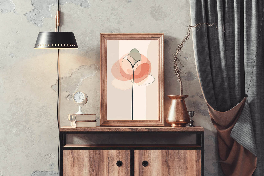Light Colors Flower Painting Abstract Wall Art - beink online art store