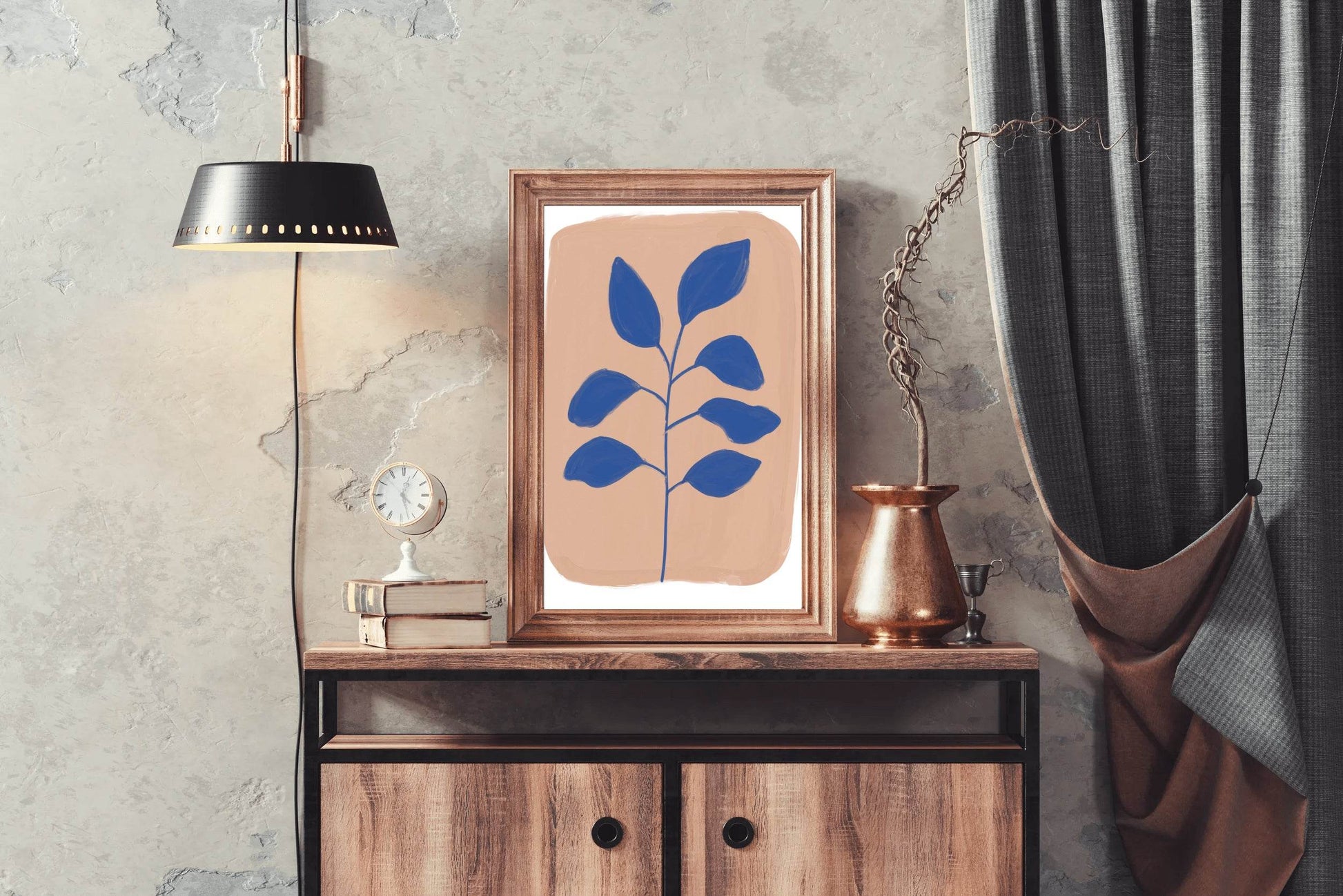 Plant With Blue Leaves Wall Art - beink online art store