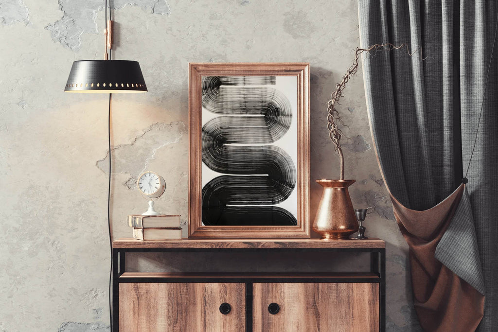 Black and White Pattern Modern Wall Art - beink online art store