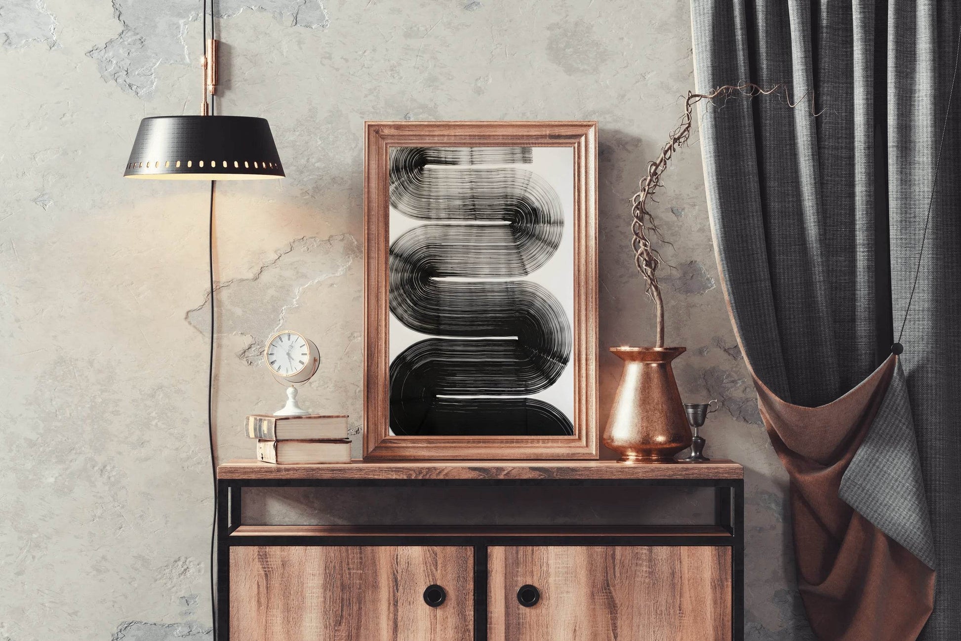 Black and White Pattern Modern Wall Art - beink online art store