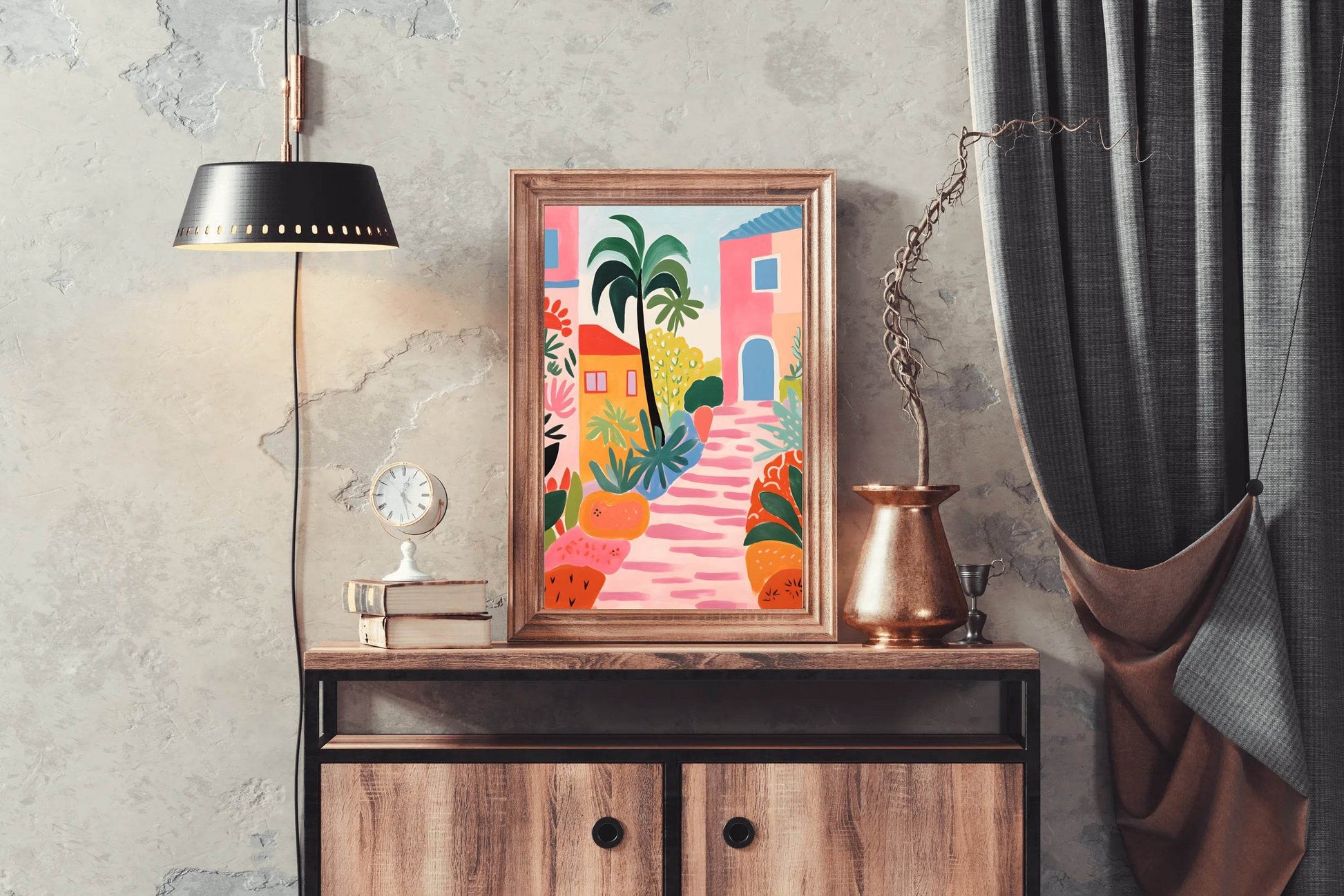 Green Alley Painting Wall Art - beink online art store