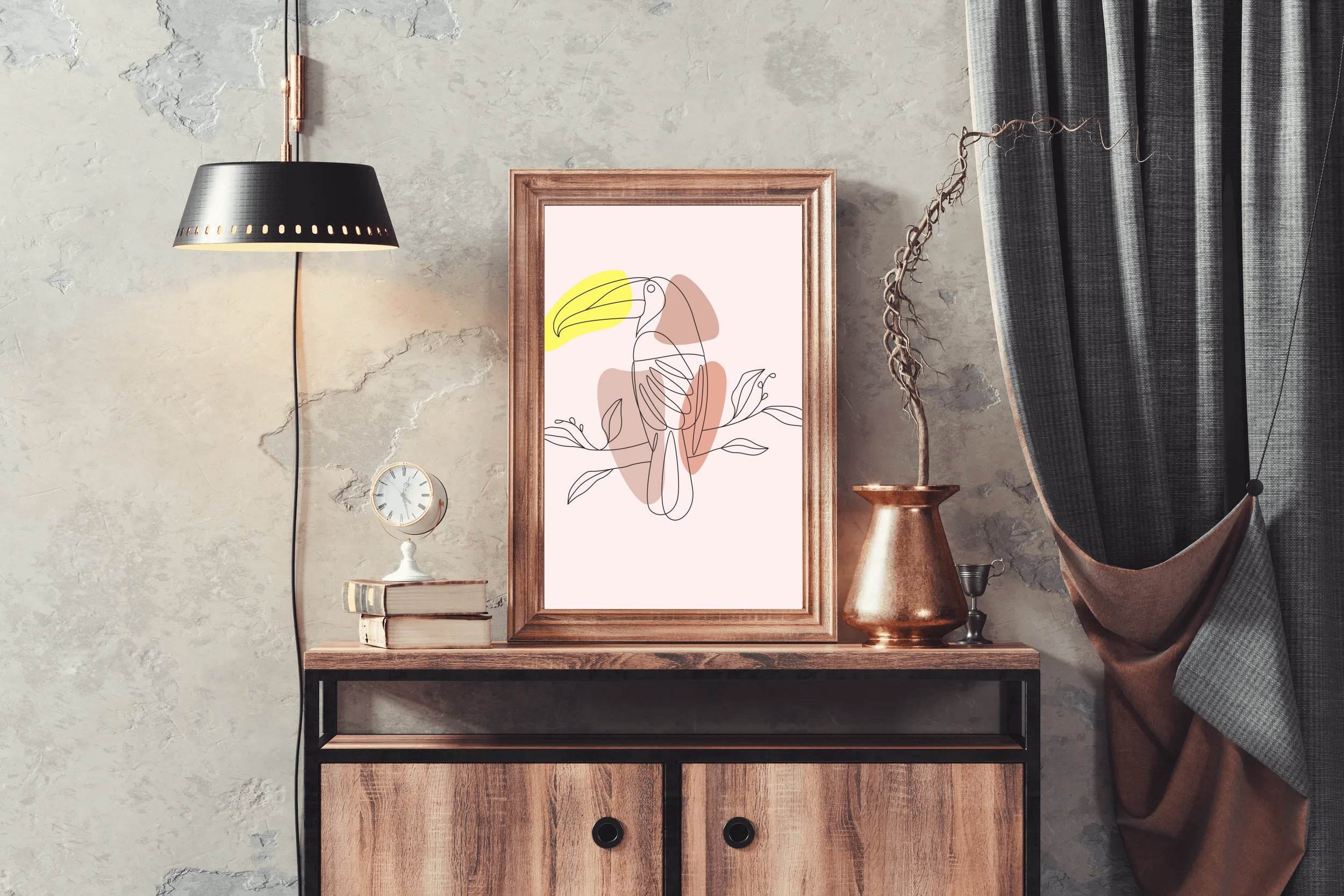 Minimal Design of Tuka Bird Wall Art - beink online art store