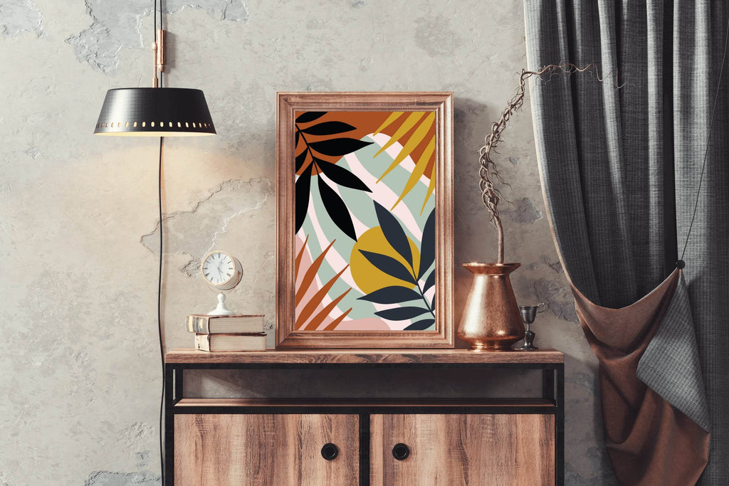 Abstract Tropical Leaves ArtWork - beink online art store