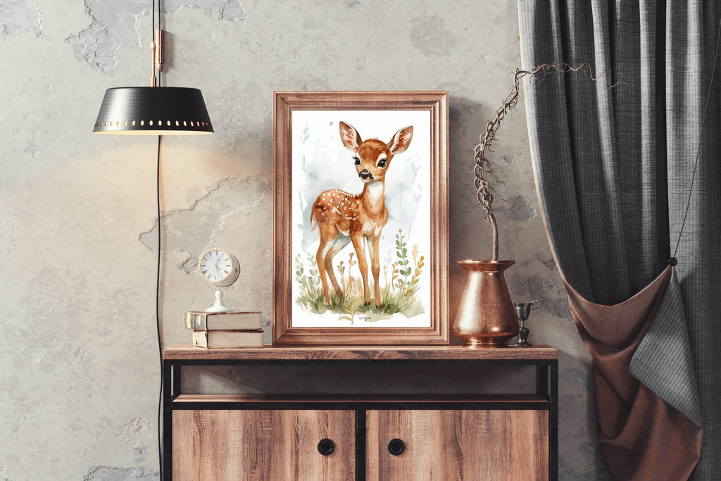 Painting of Watercolor Deer - beink online art store
