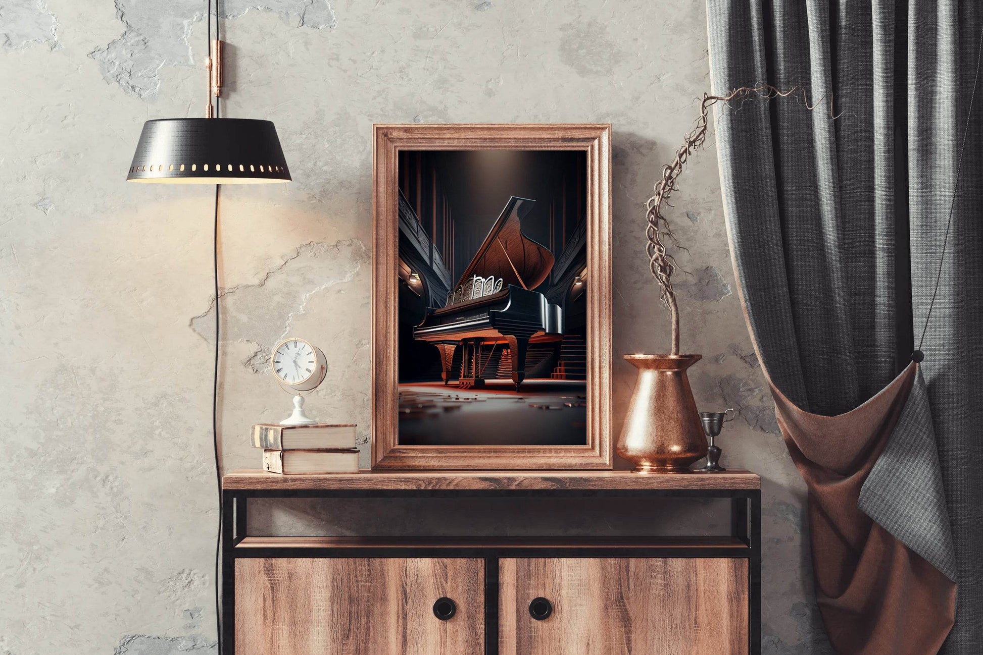 Grand Luxury Piano In The Theater Wall Art - beink online art store