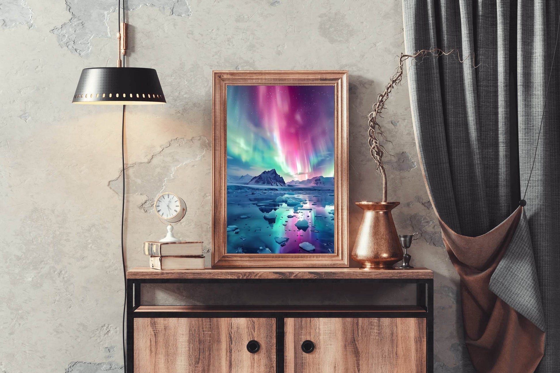 Aurora Over Ice Wall Art - beink online art store