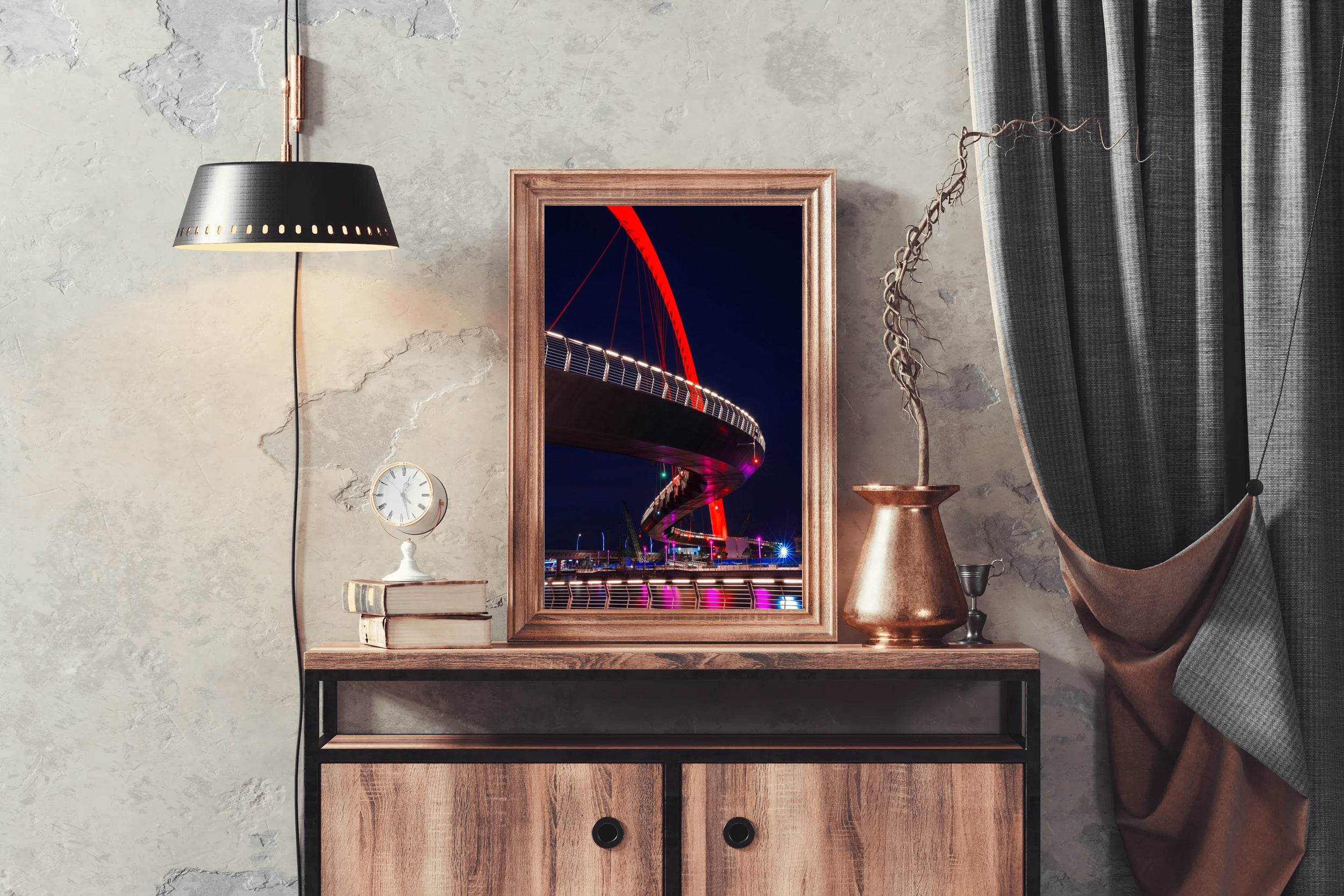 Neon Curved Bridge Wall Art - beink online art store