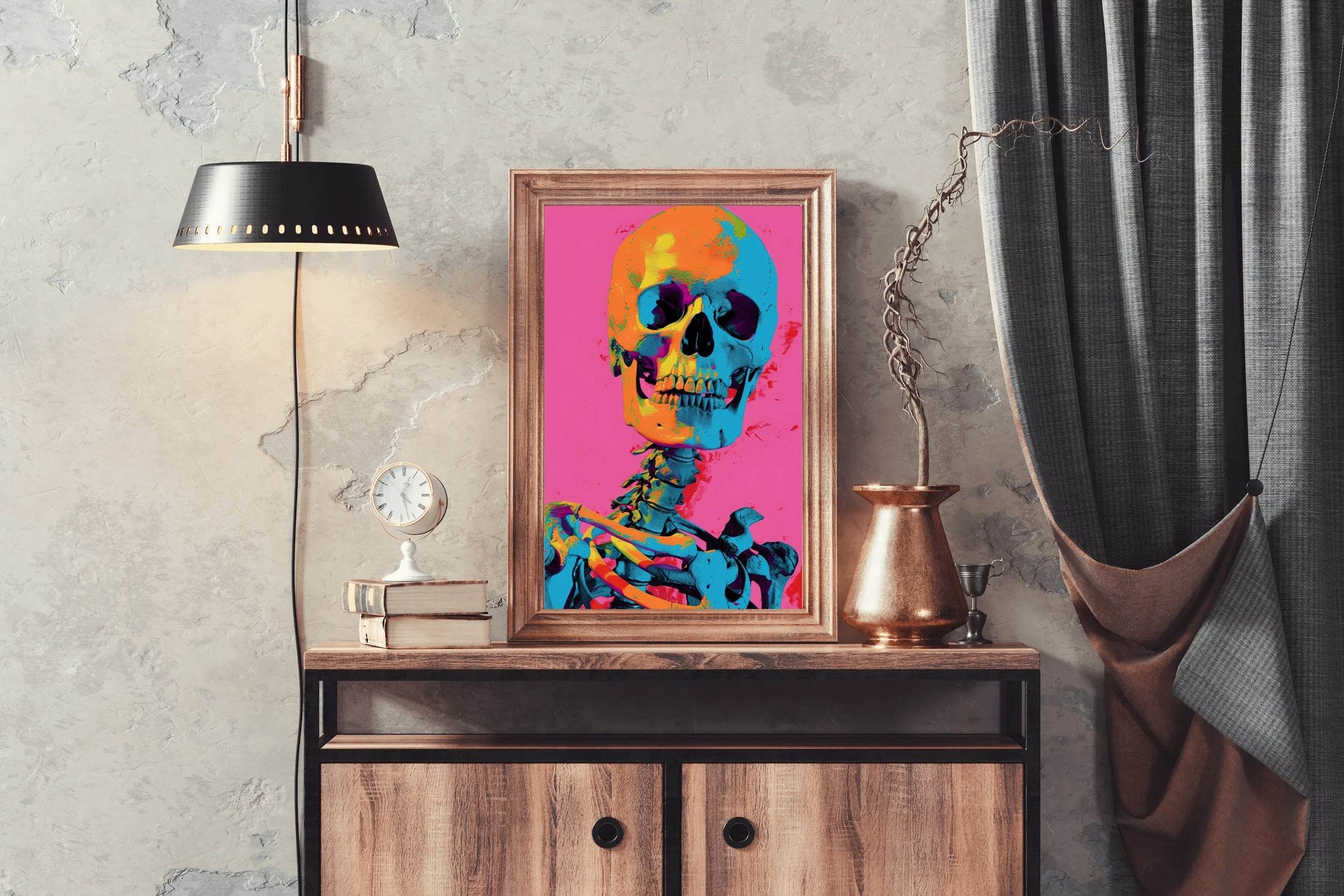 Skeleton Colorful Wall Art - beink online art store