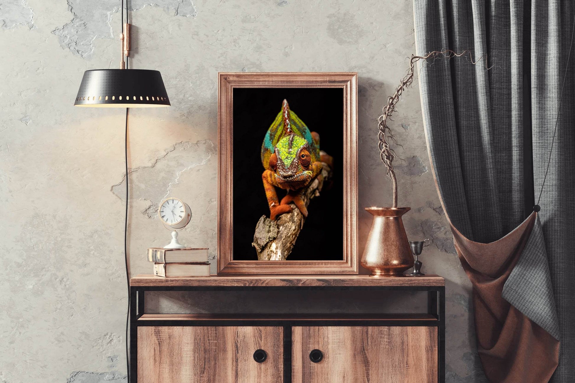 Panther Chameleon Animal Wall Art - beink online art store