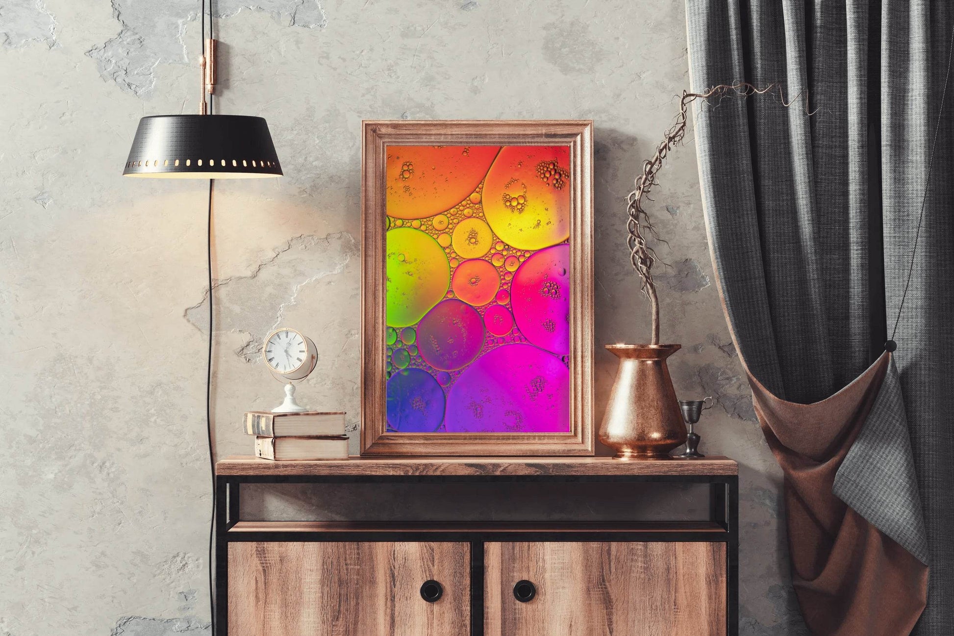 Bubbles Gradient Abstract Wall Art - beink online art store