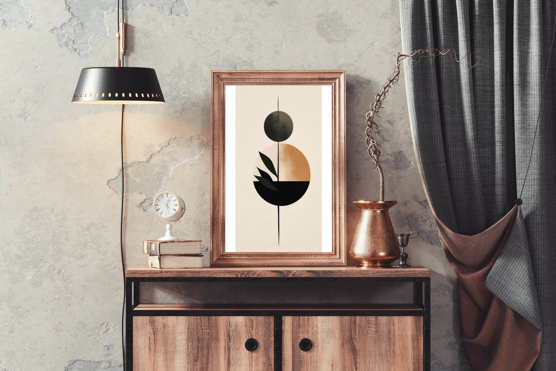 Geometric Circular Shape Abstract Wall Art - beink online art store