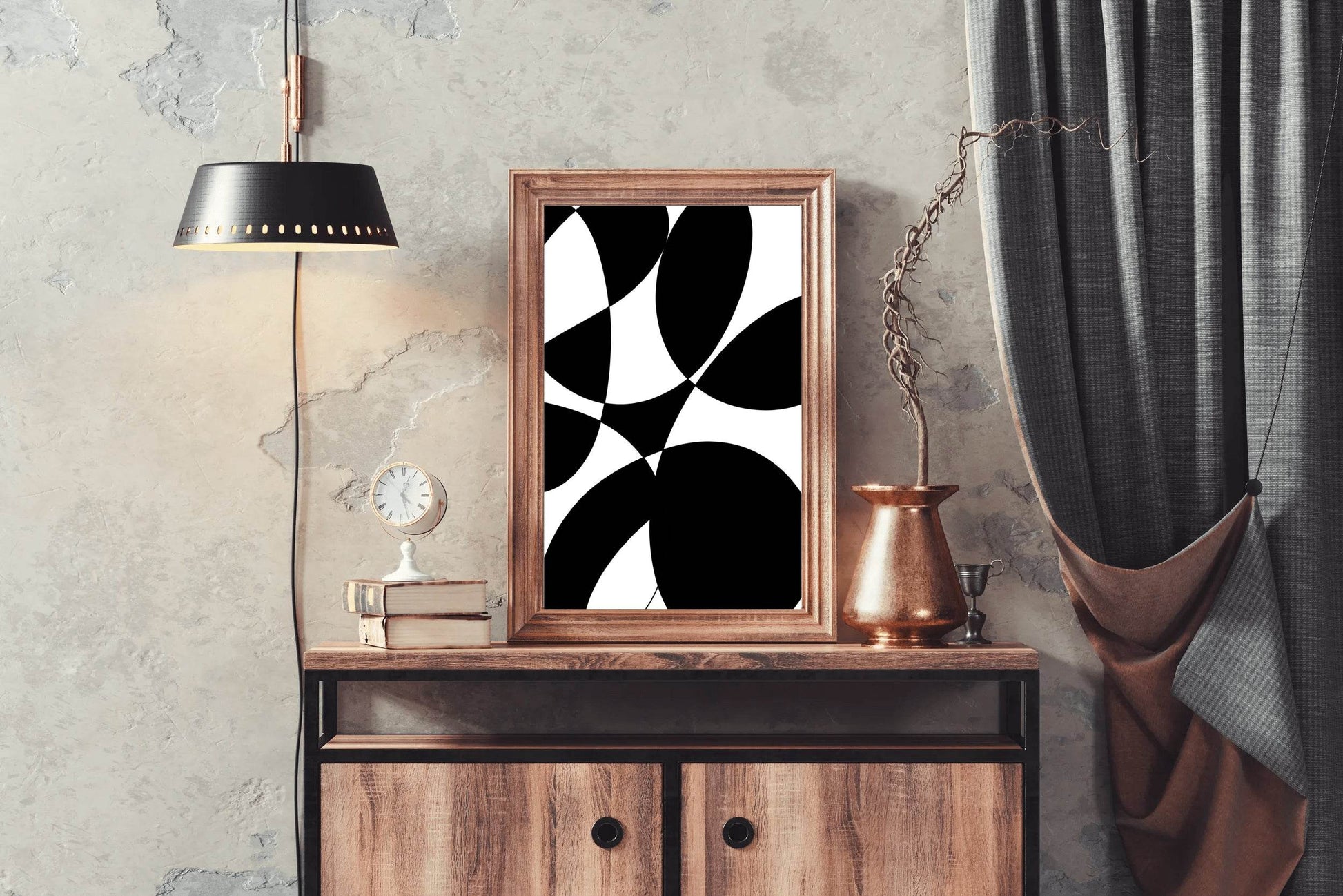 Black and White Graphic Pattern Wall Art - beink online art store