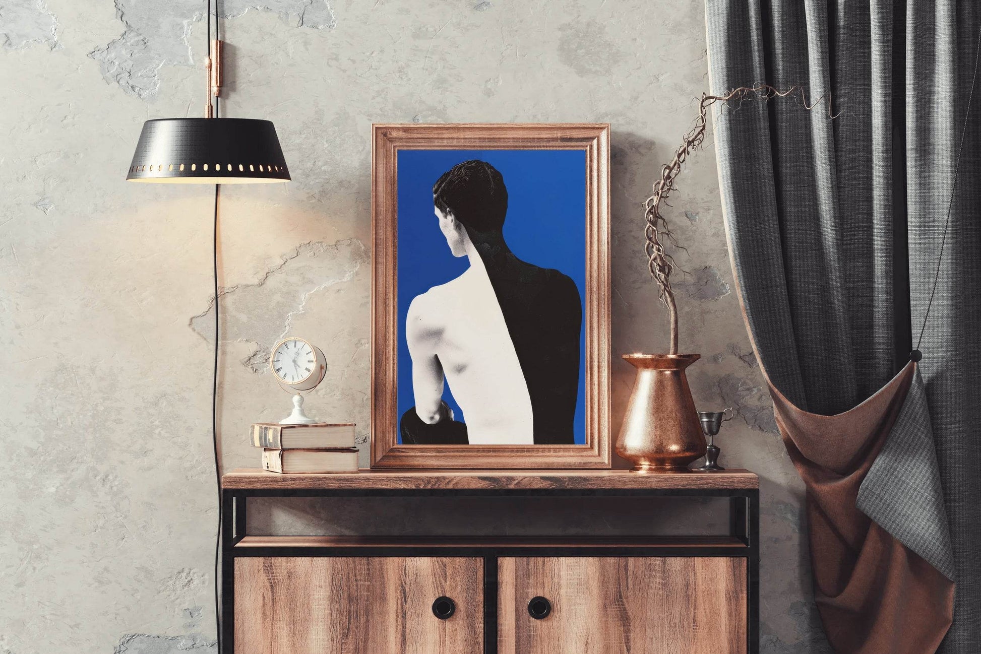 Black And White Painting Back Of Person Wall Art - beink online art store