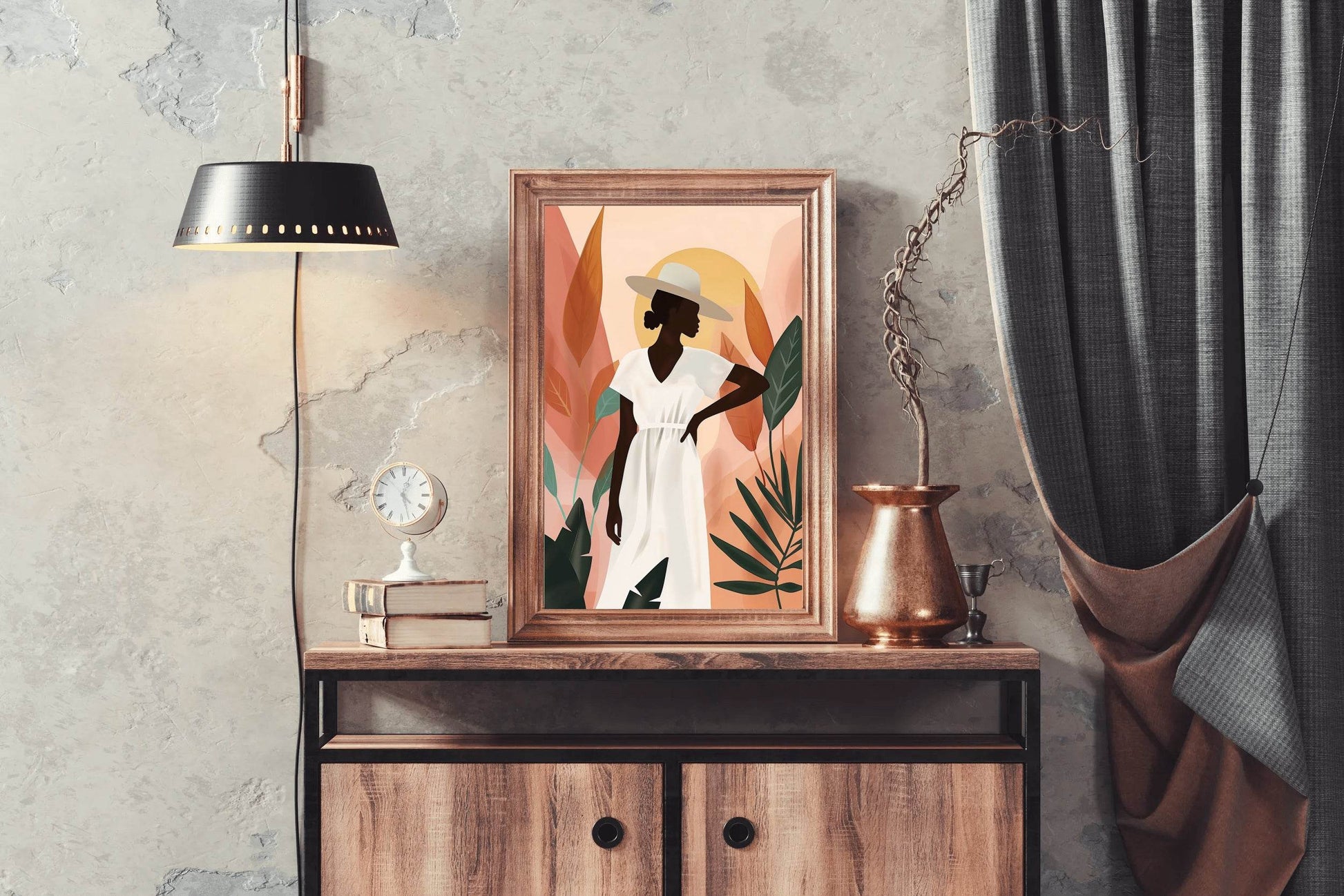 Flowers And Woman Wall Art - beink online art store