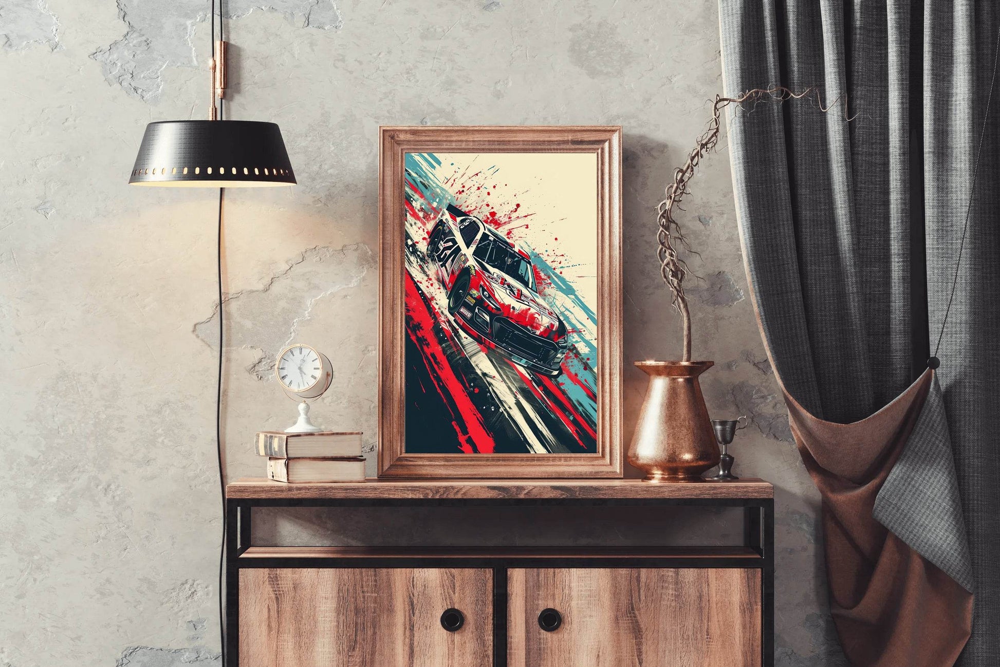 Chevrolet Red & White Race Wall Art - beink online art store