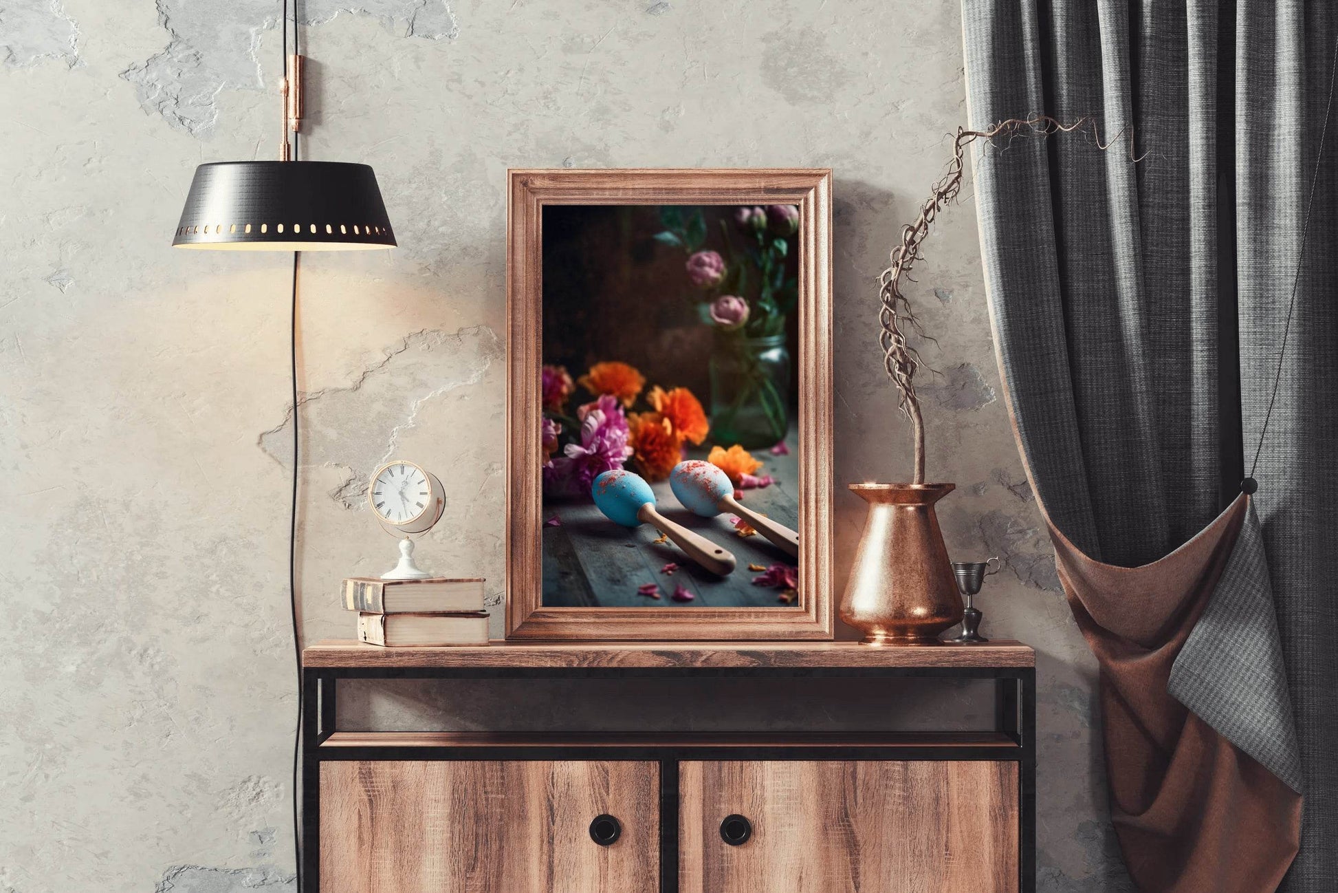 Painted Wooden Maracas Wall Art - beink online art store