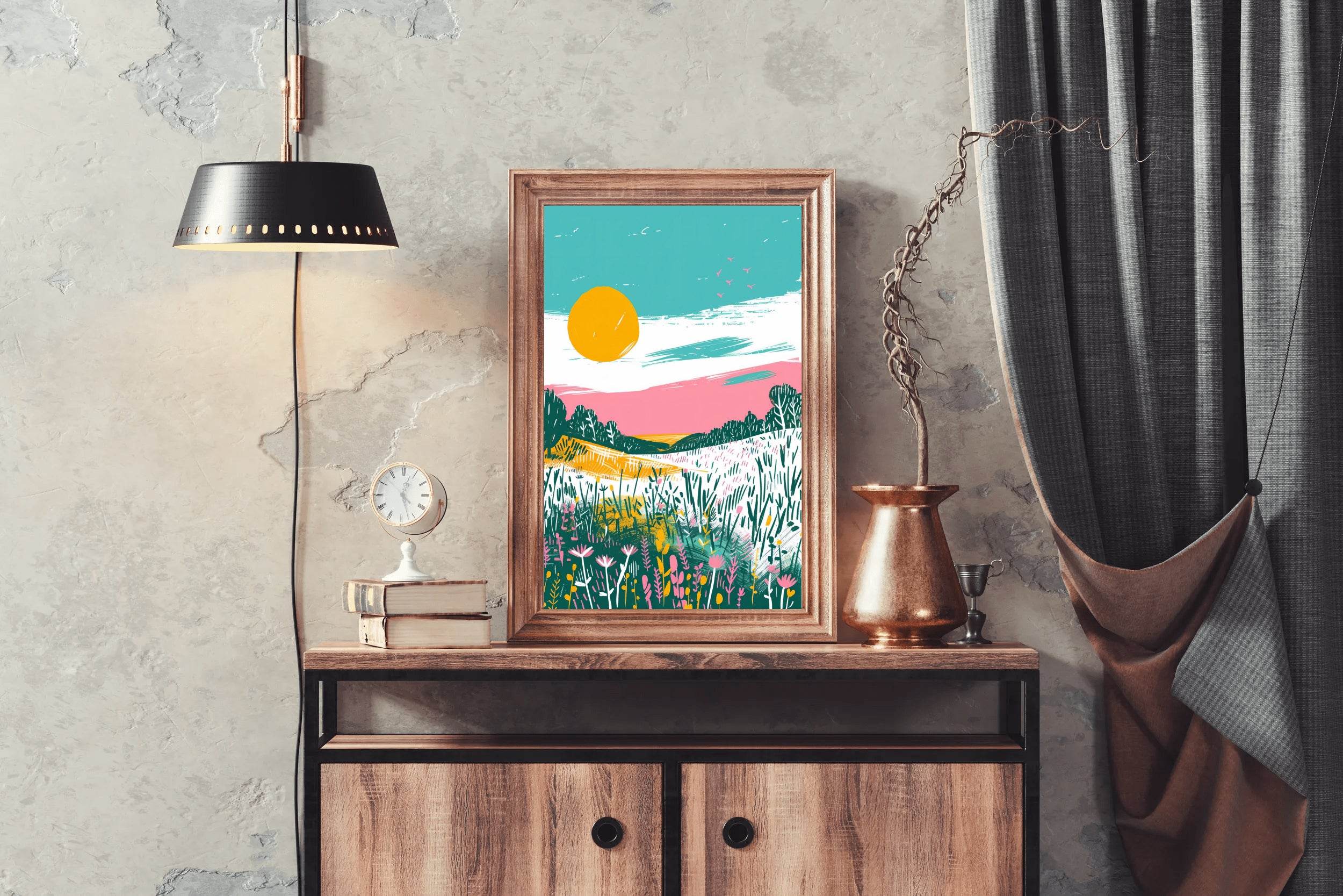 Vibrant Meadow Modern Wall Art - beink online art store
