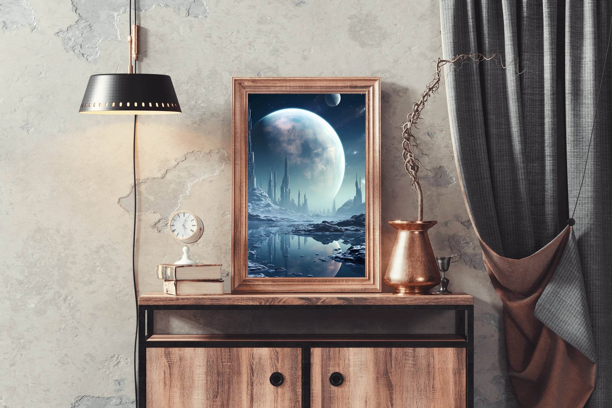 Moon Astronomy Outdoors Wall Art - beink online art store