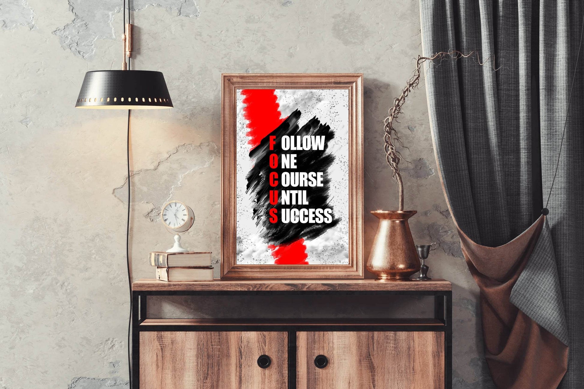 Focus Motivational Quote Wall Art - beink online art store