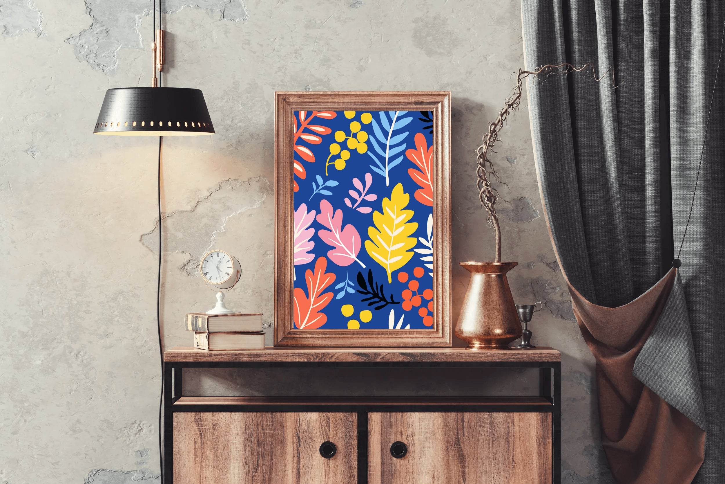 Different Colorful Leaves Wall Art - beink online art store