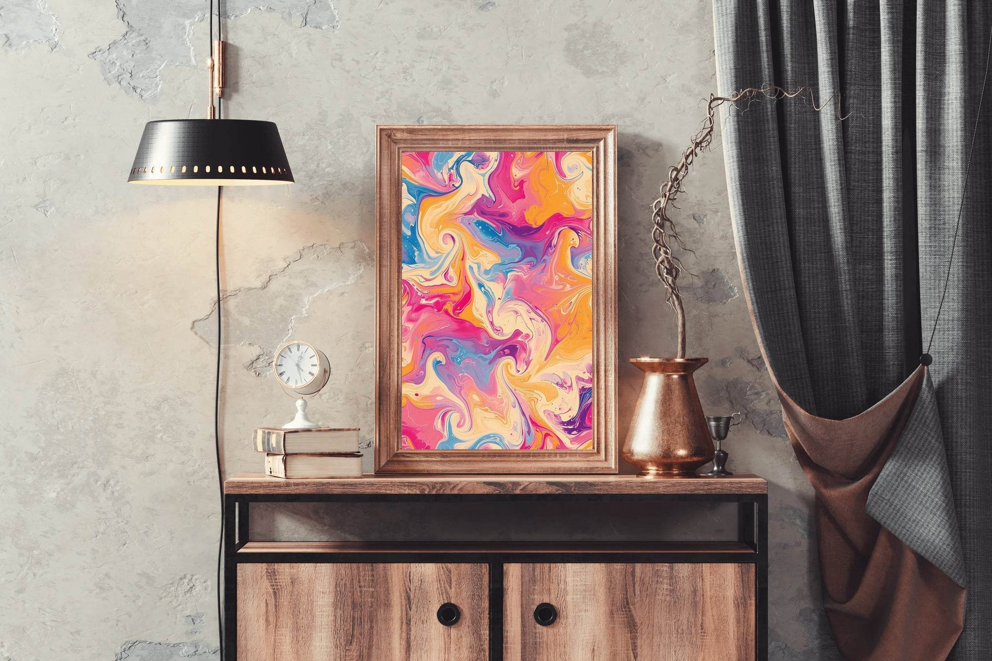 A Colorful Abstract Background Digital Art - beink online art store