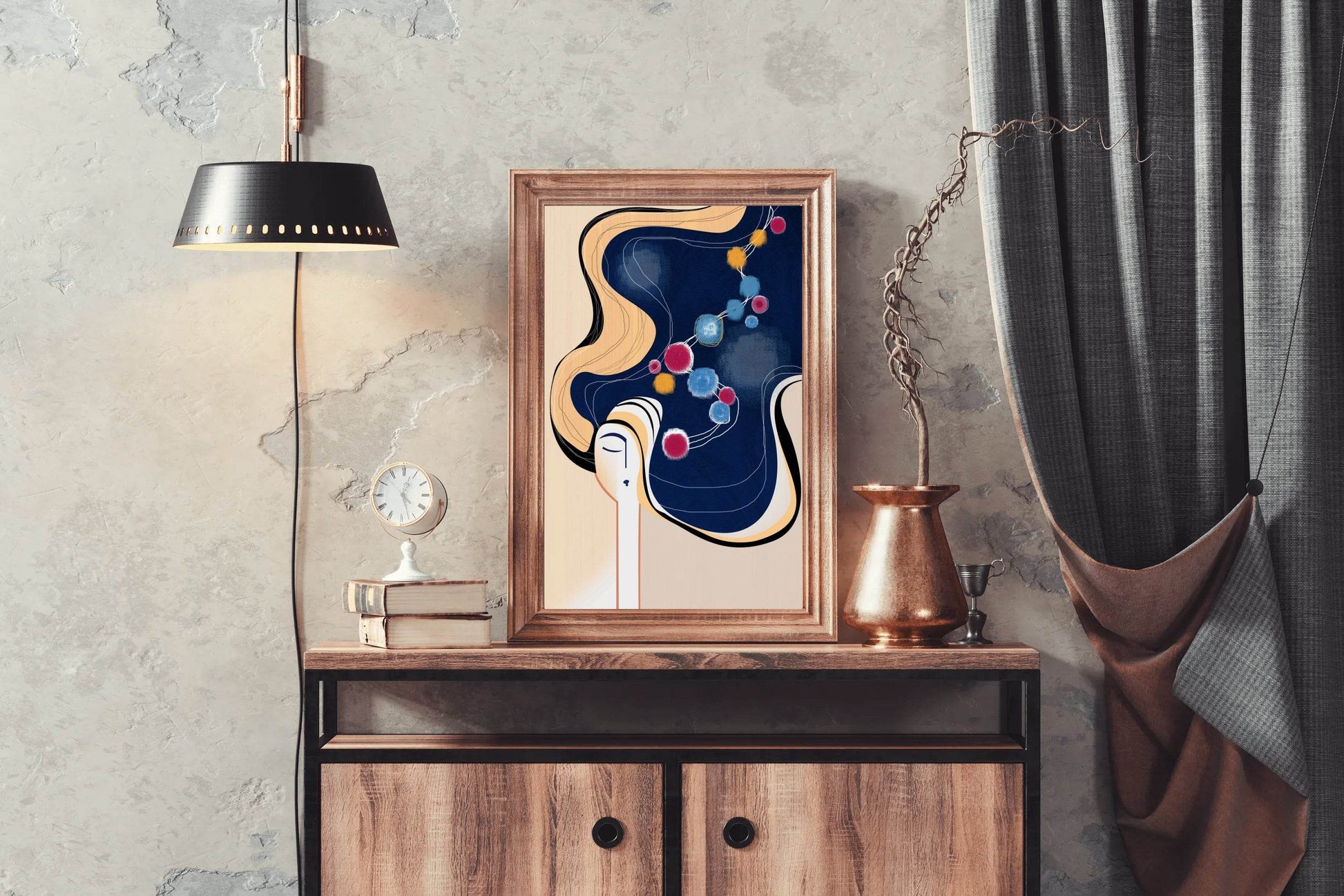 Women Thoughts Geometric Idealization Abstract Wall Art - beink online art store