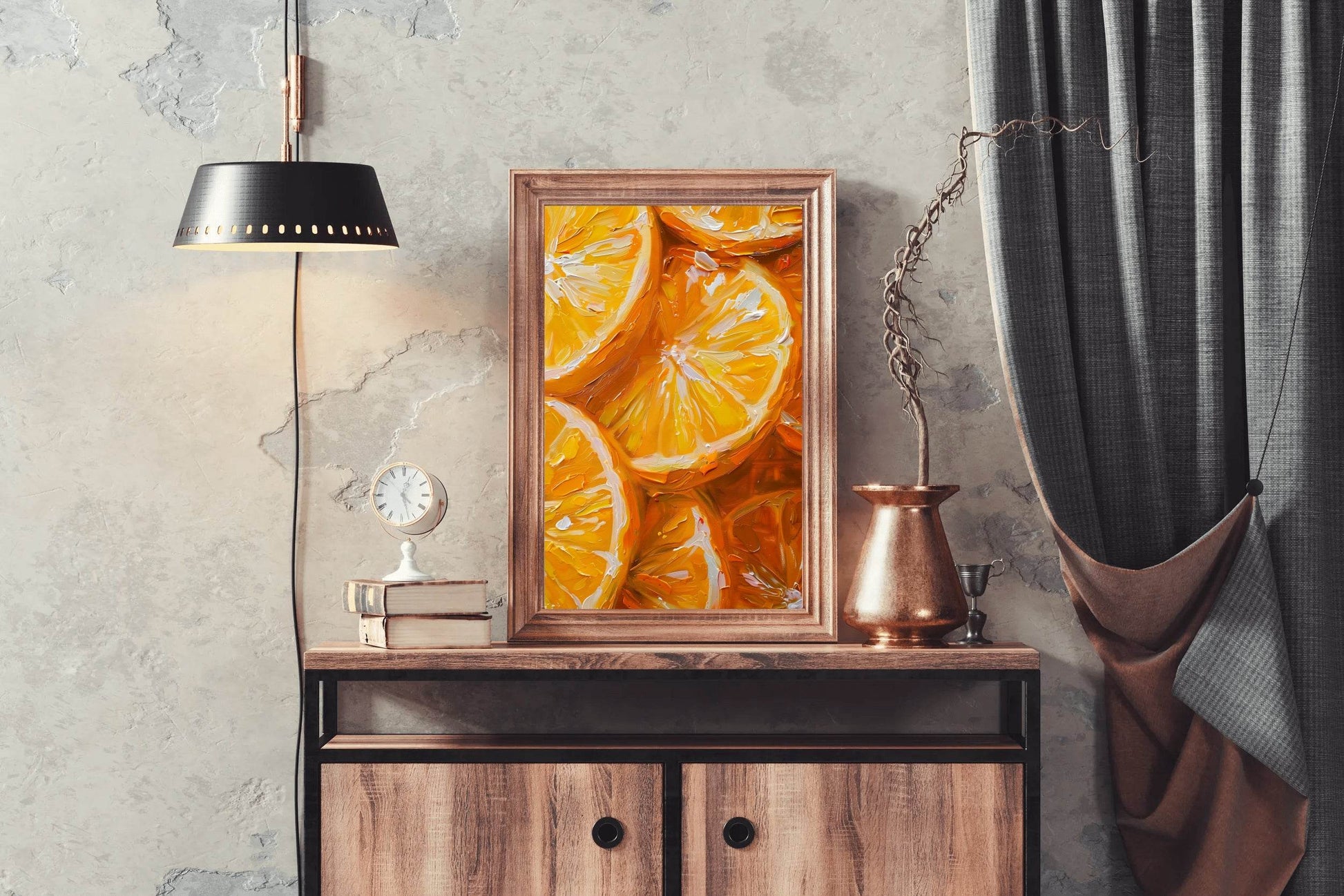 Vibrant Orange Wedges Wall Art - beink online art store