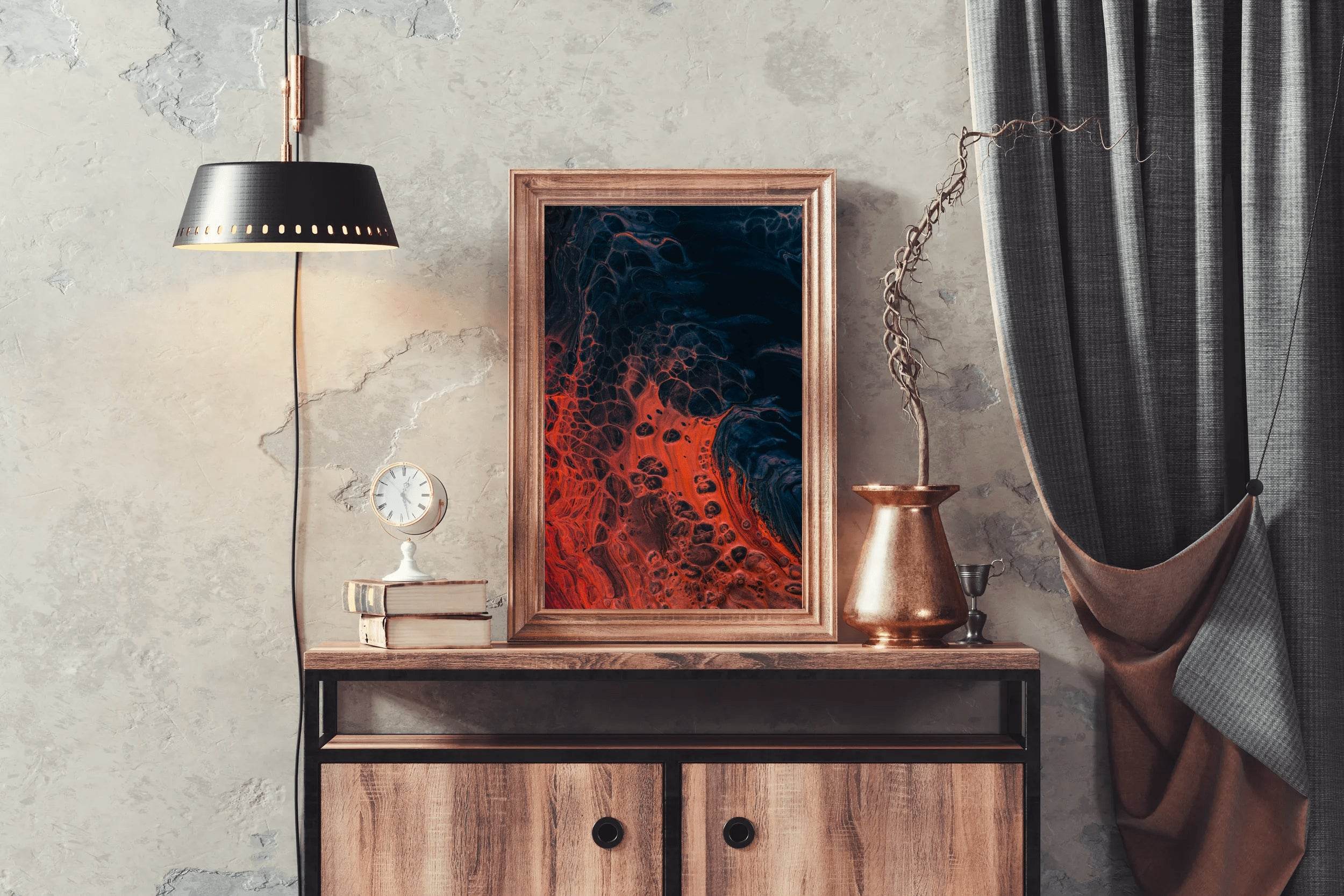 Fire burning Abstract Wall Art - beink online art store