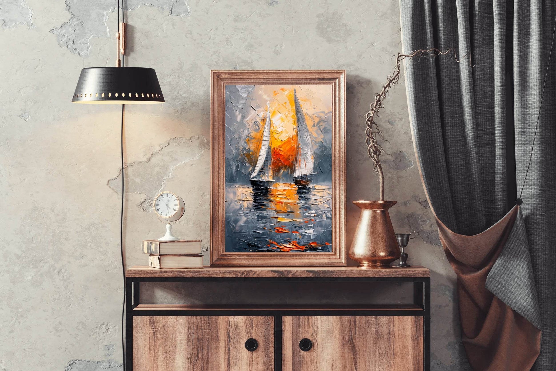 Oil Painting of Yacht Wall Art - beink online art store