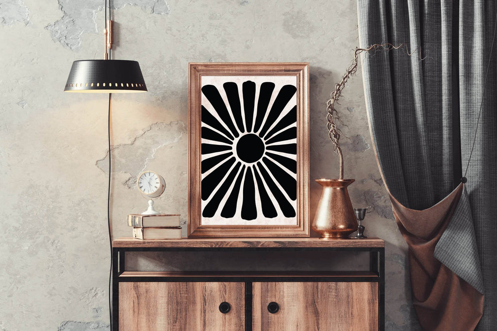 Dark Hawaiian Flower Wall Art - beink online art store