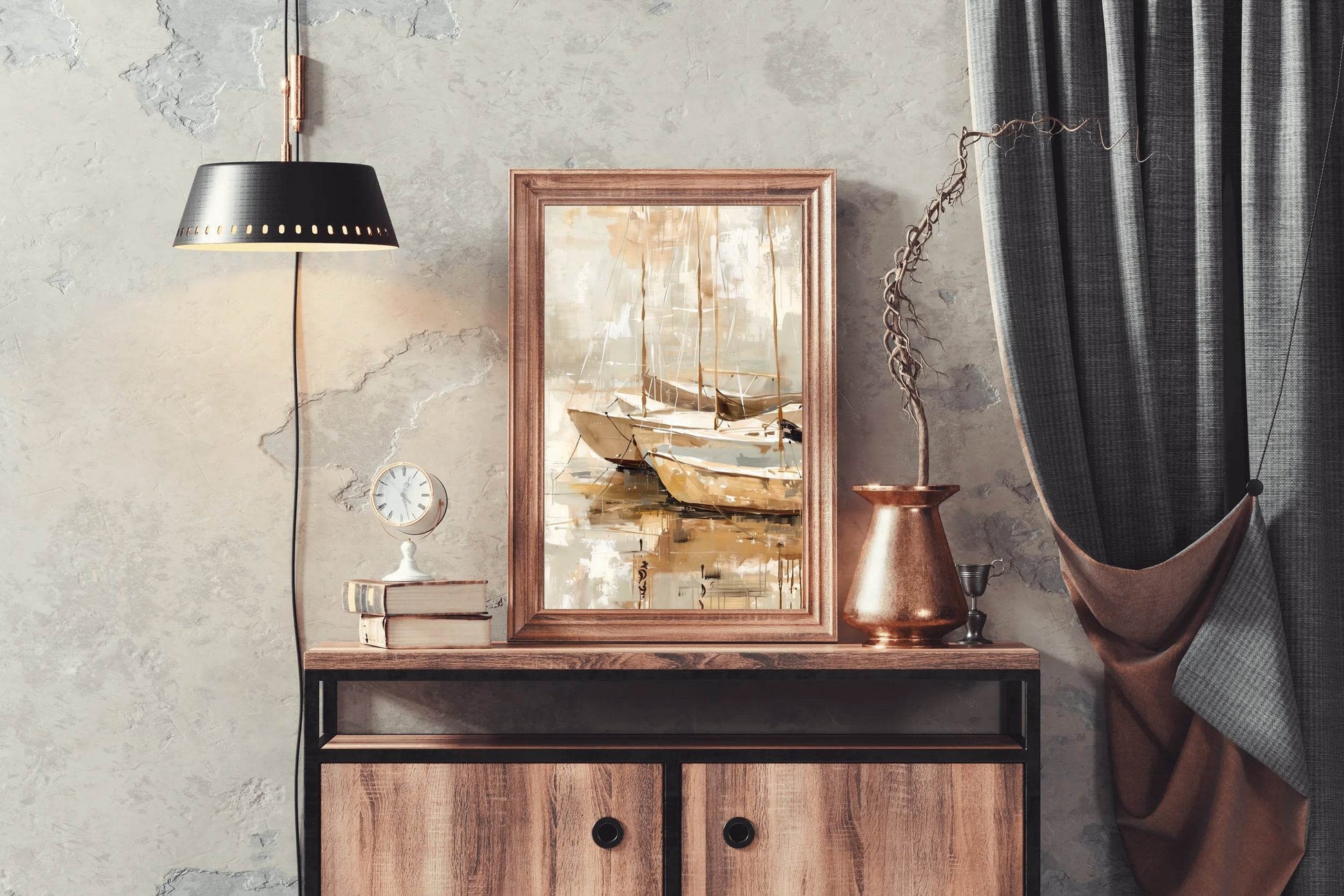 Yacht Anchorage Wall Art - beink online art store