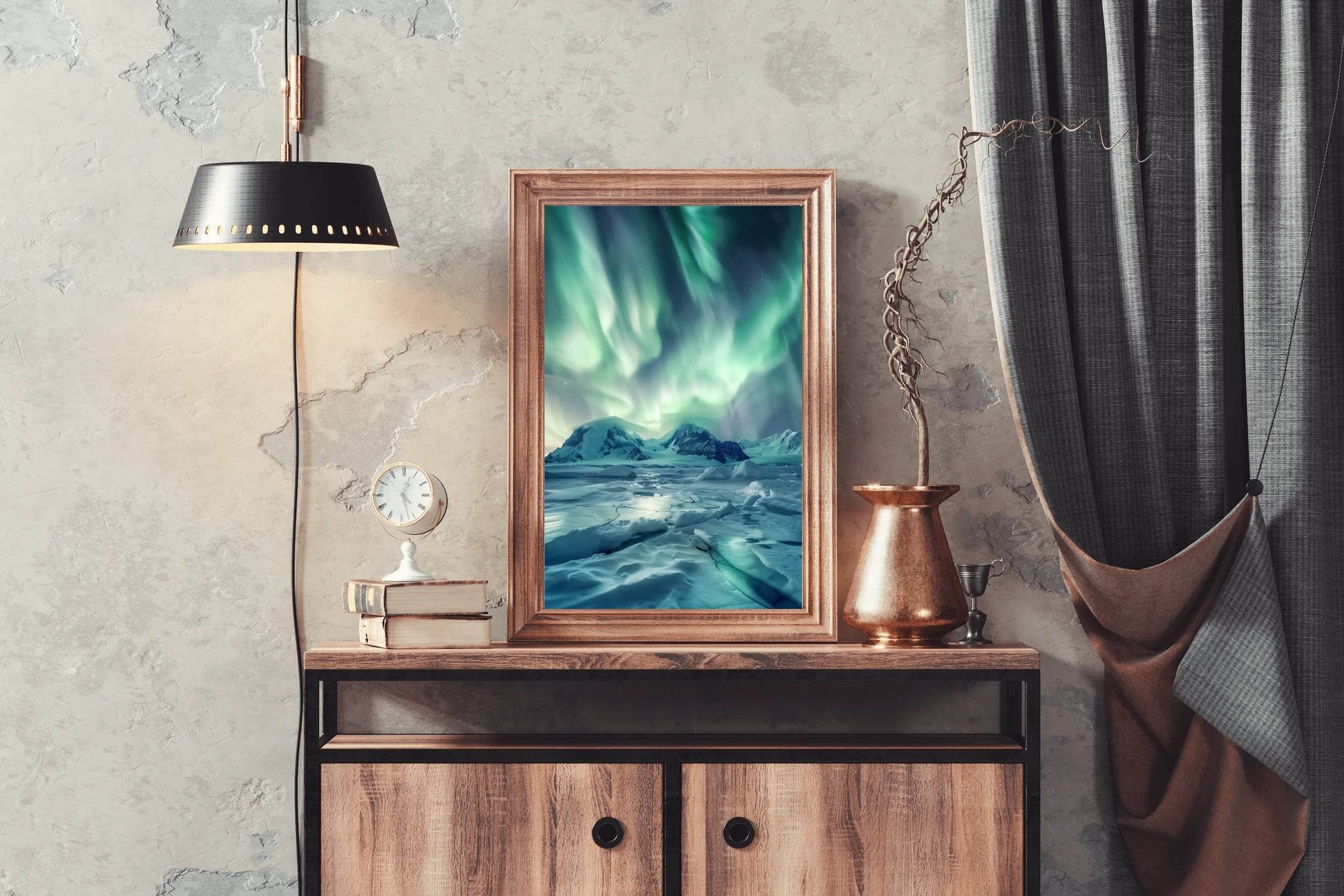 Northern lights Aurora Borealis in the Sky Wall Art - beink online art store