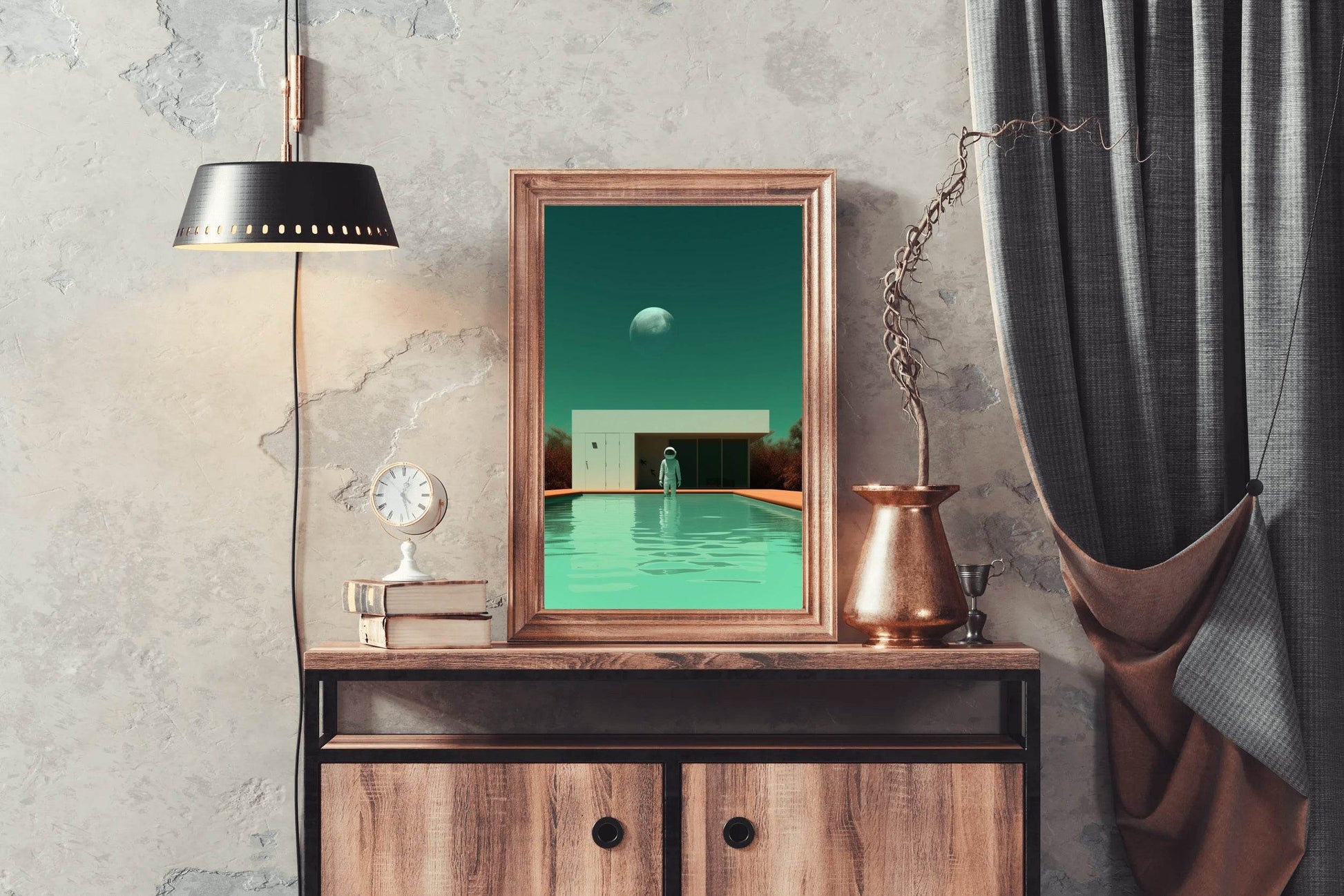 Astronaut diving in swimming pool Wall Art - beink online art store