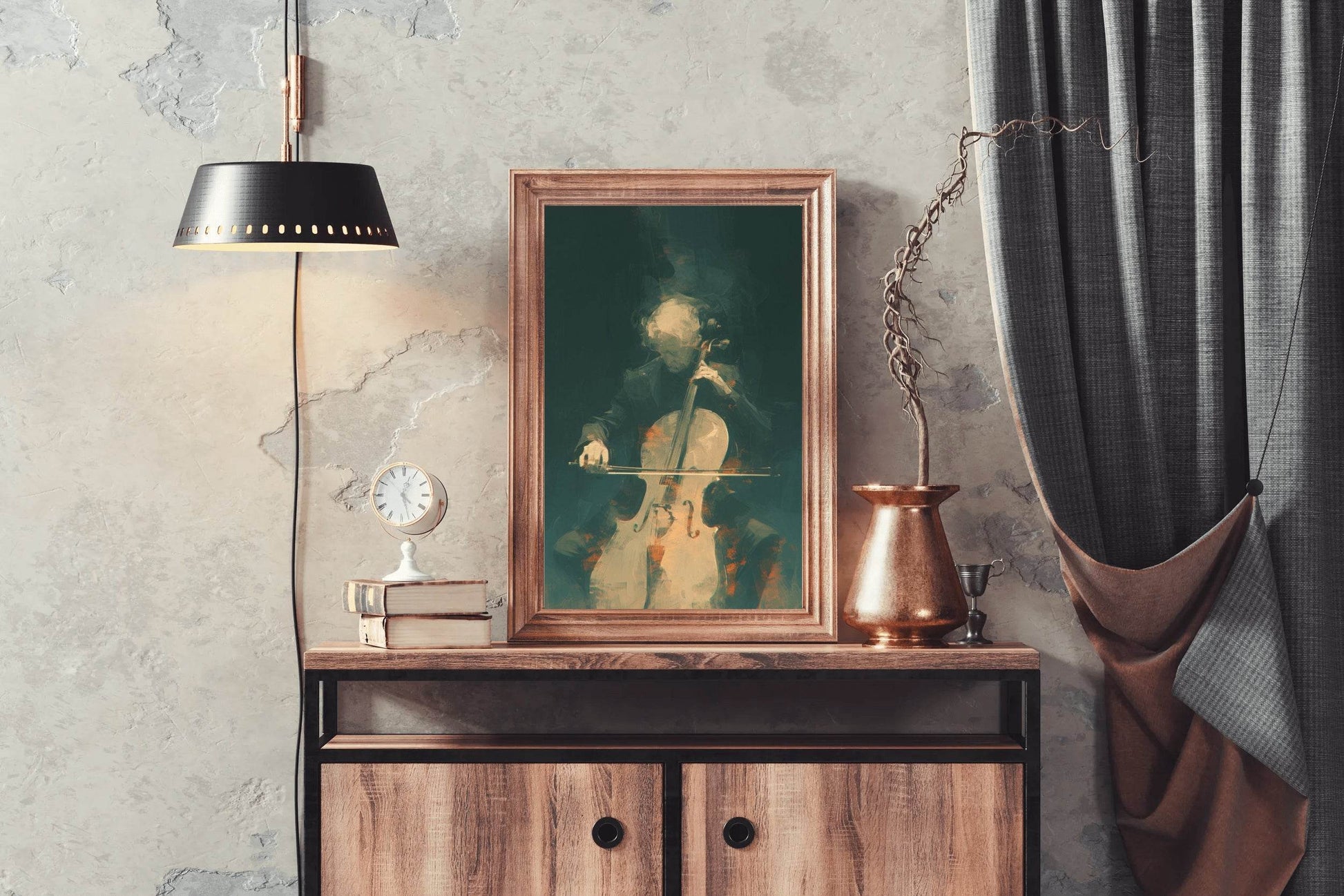 Christopher Lee Playing The Cello Wall Art - beink online art store