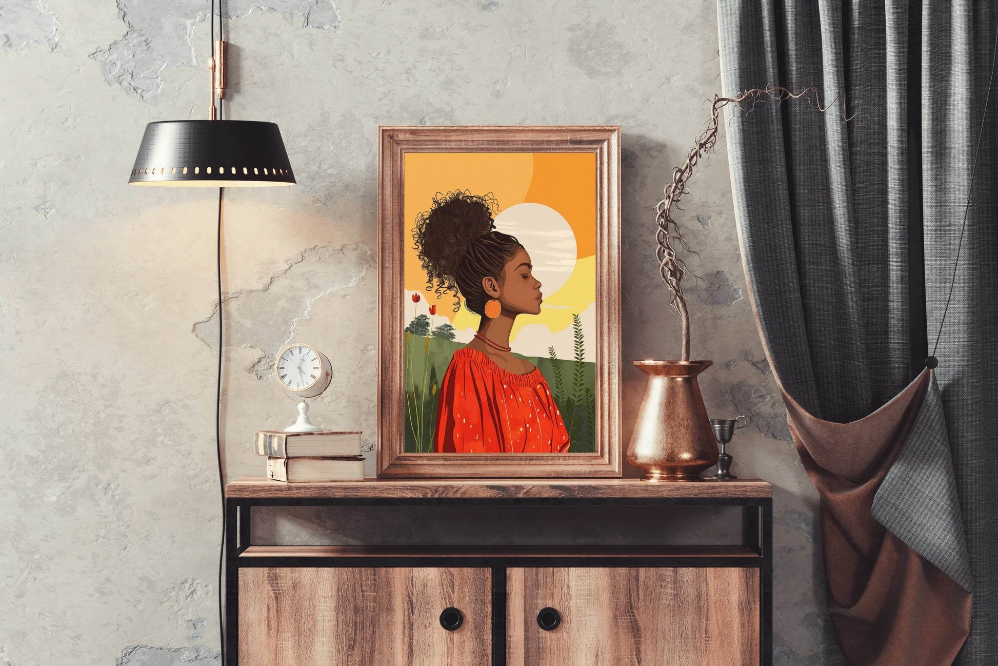 African Girl in Nature Wall Art - beink online art store