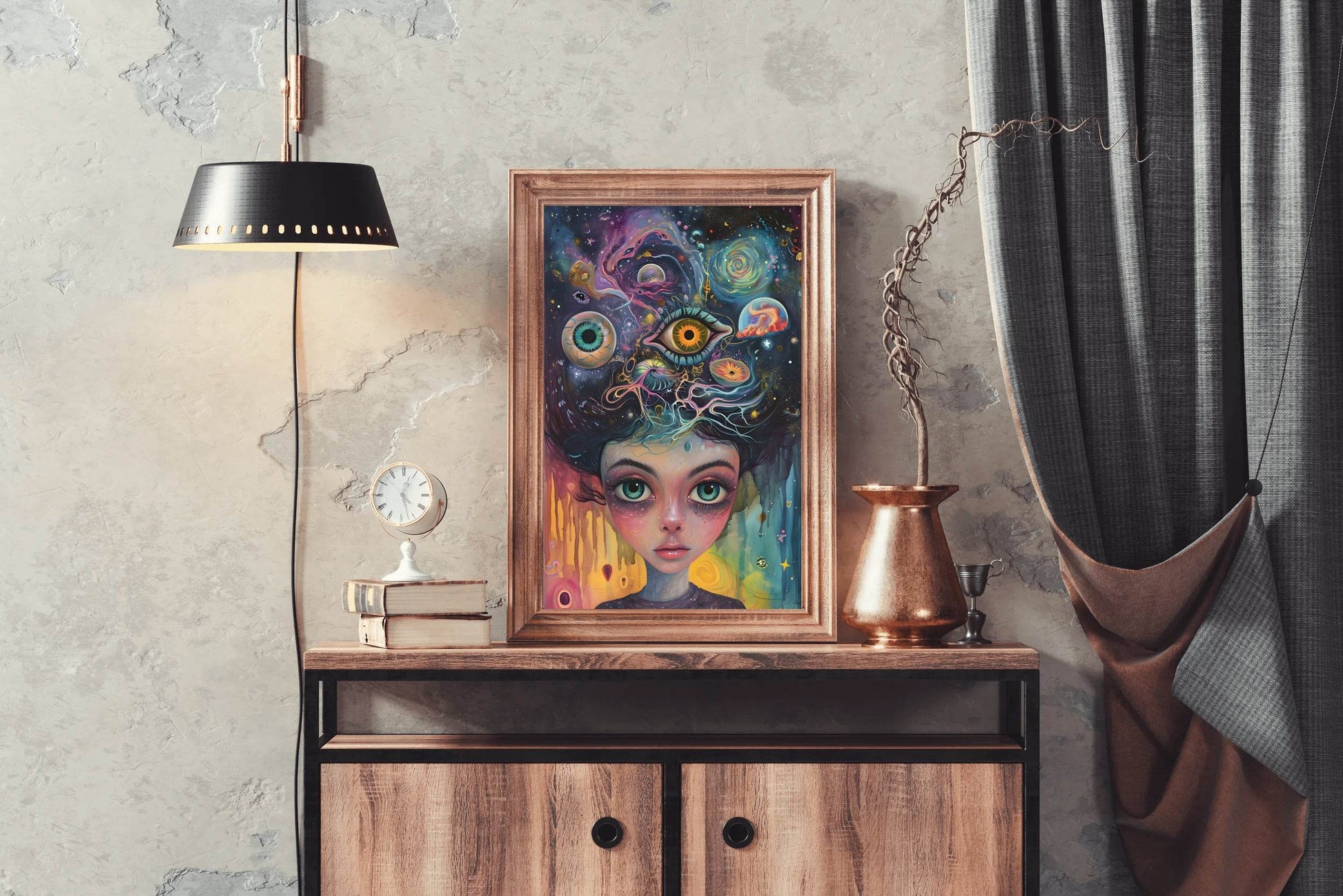 Head Psychedelic Dream Wall Art - beink online art store