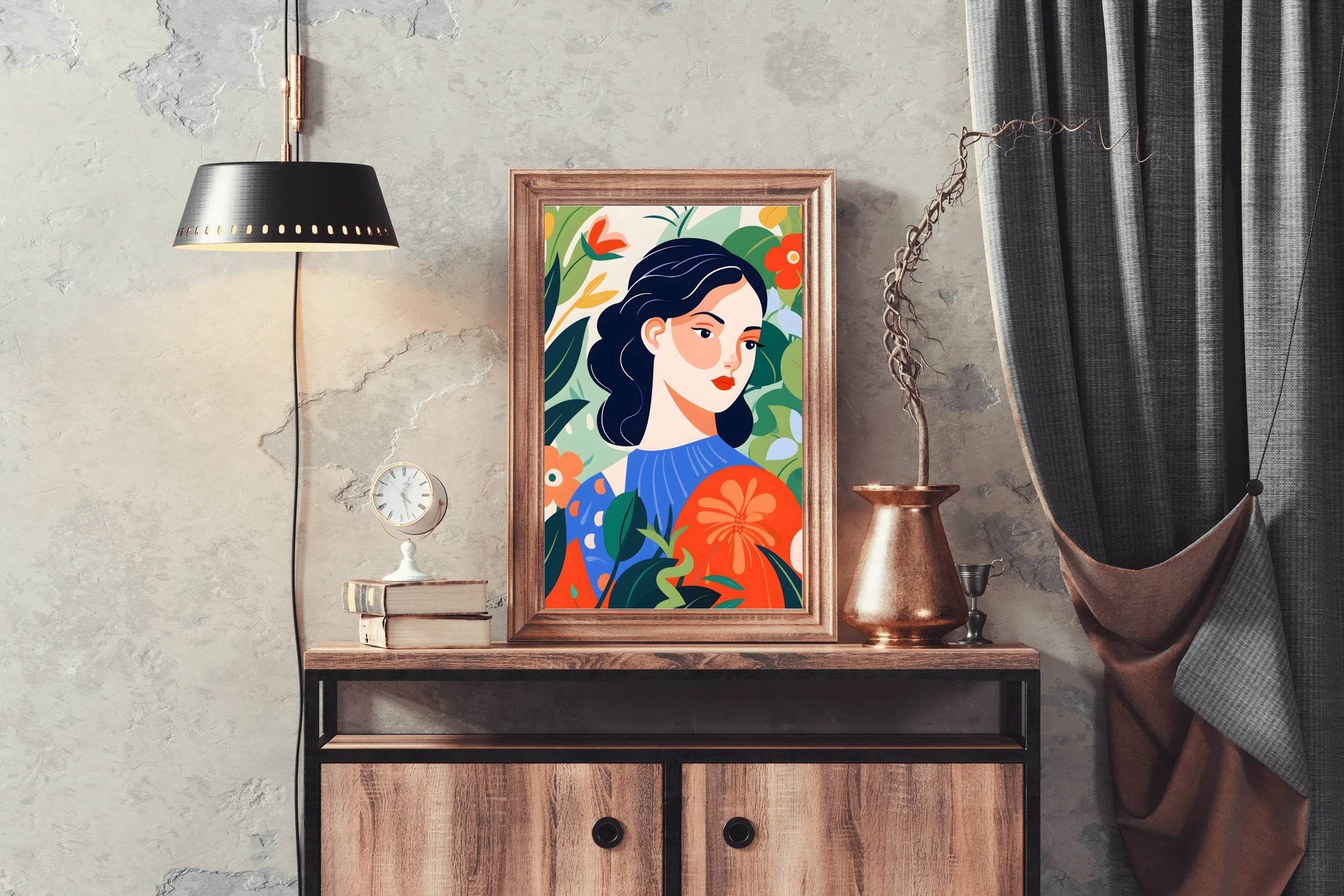 A Woman Painting Among Flowers - beink online art store