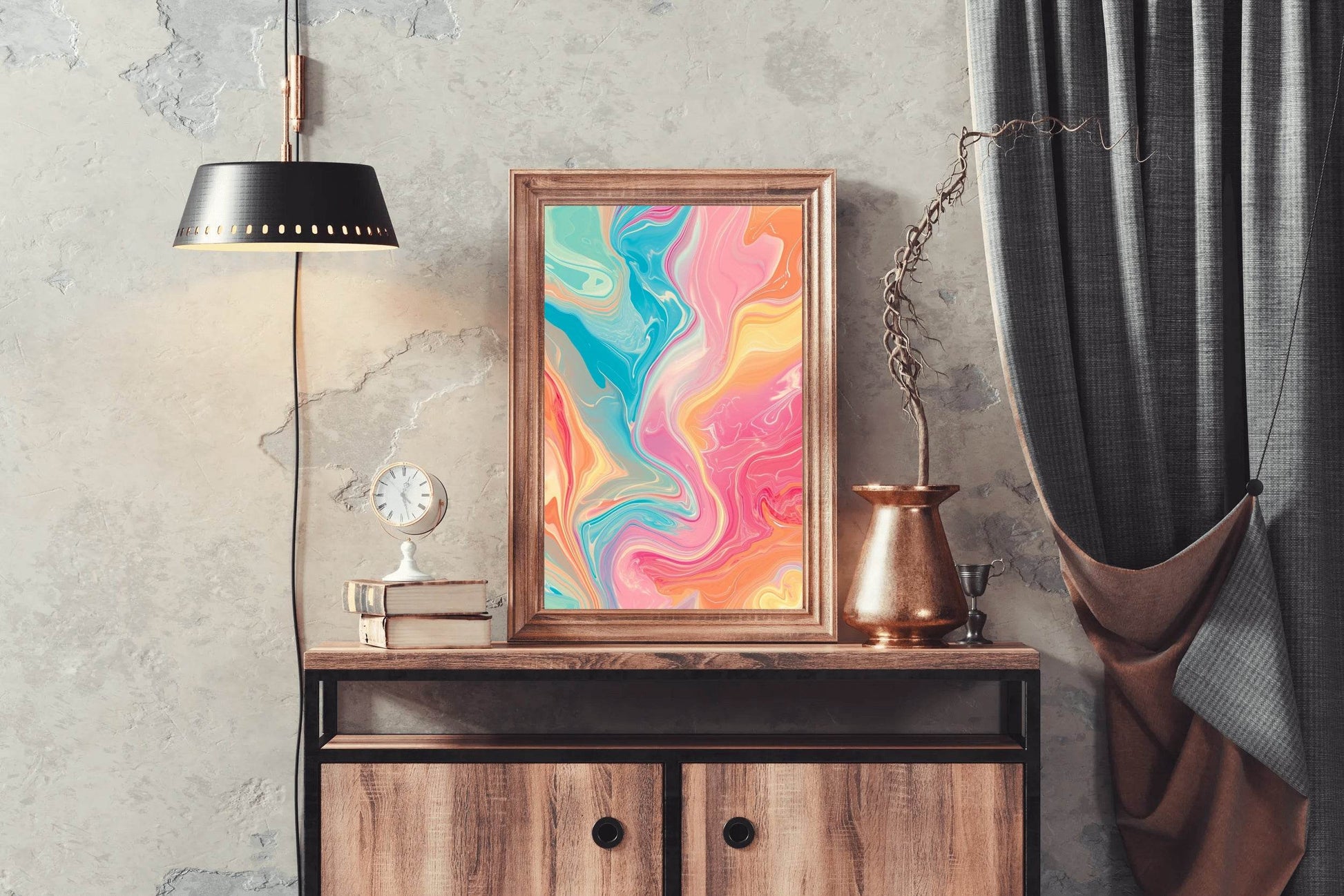 Colorful Liquid Abstract Bakground Digital Art - beink online art store
