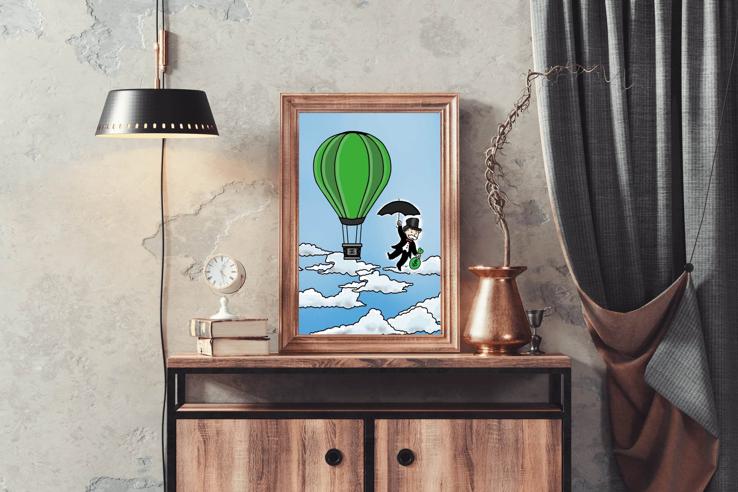 Moneyman in the Sky Wall Art - beink online art store