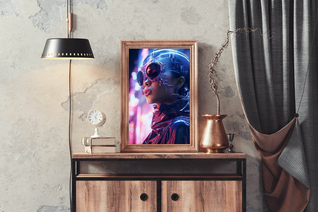 Girl With Space Helmet Wall Art - beink online art store