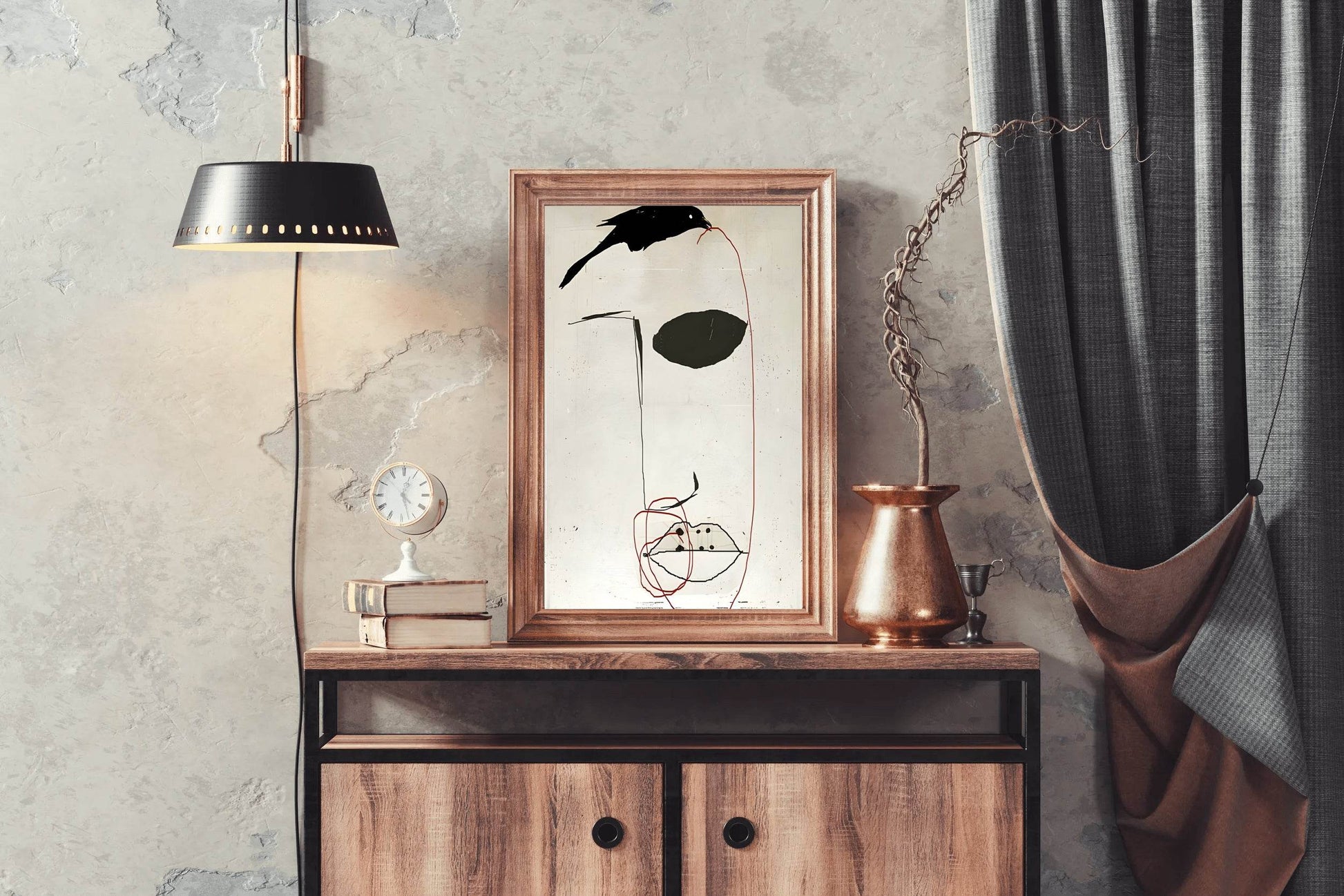 Masked Figure-Mysterious Appearance Wall Art - beink online art store