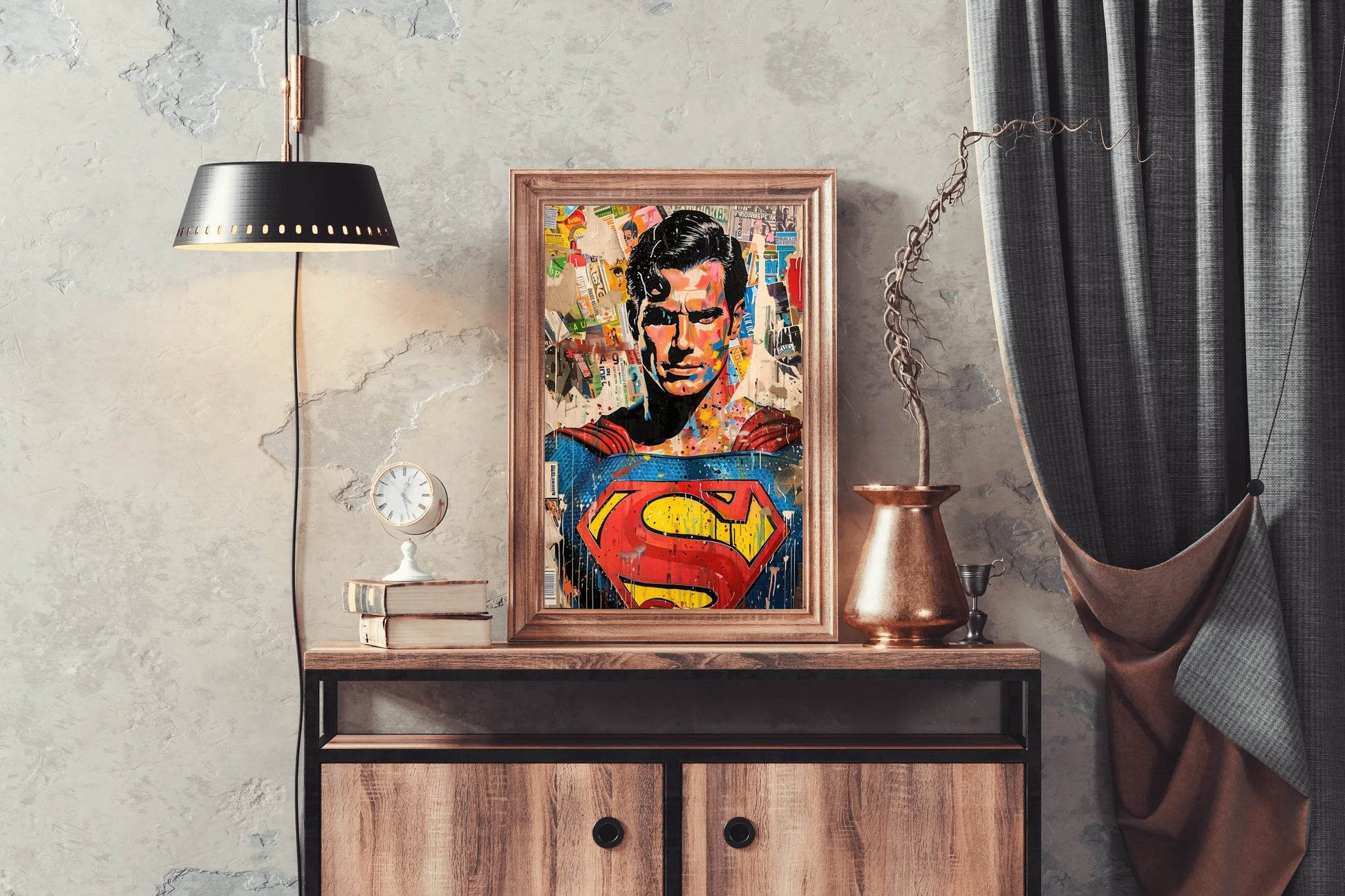 Painting of Superman Premium Wall Art - beink online art store