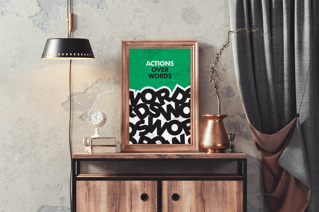 Action Quote Motivational Wall Art - beink online art store