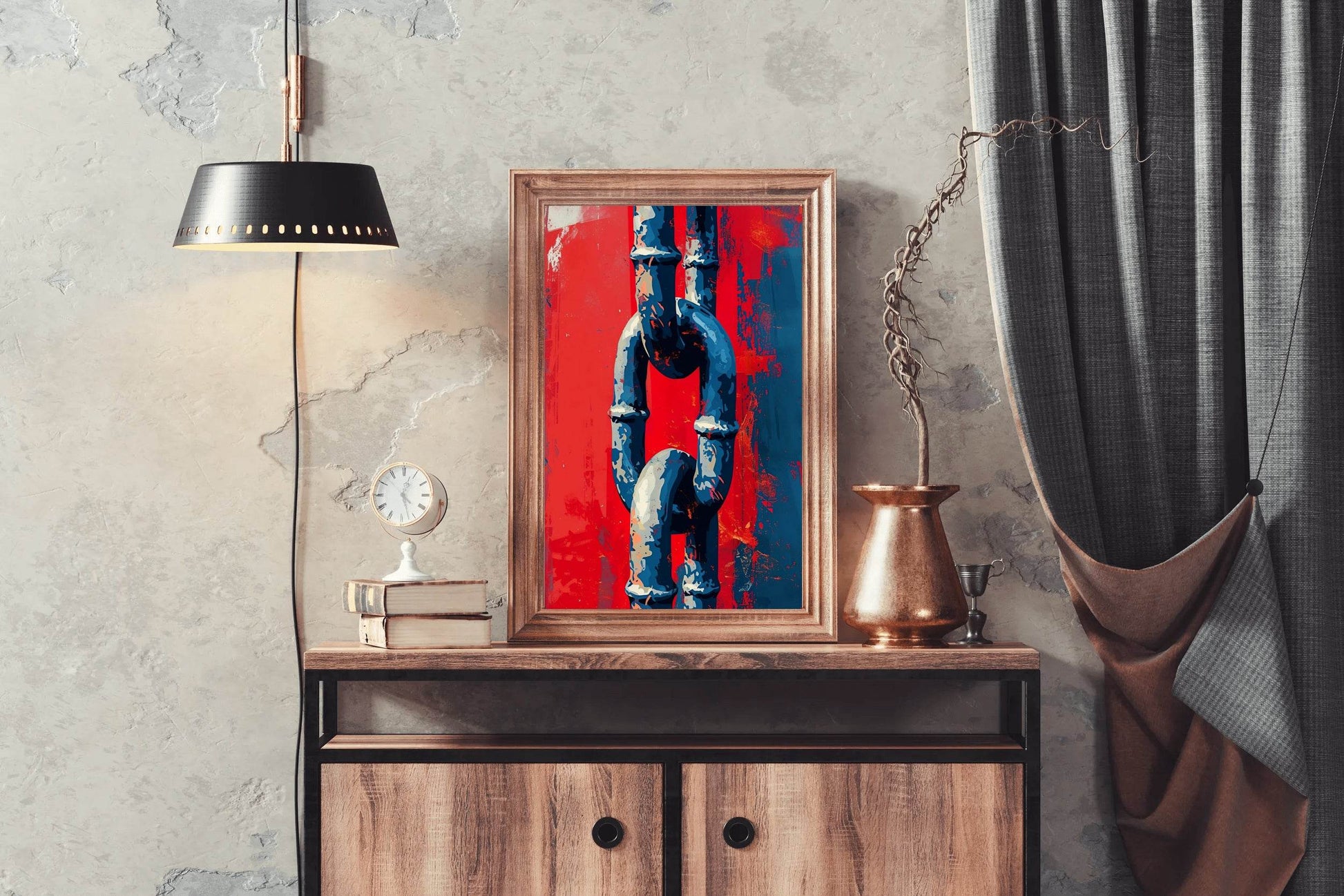 Rusty Chain Painting Wall Art - beink online art store
