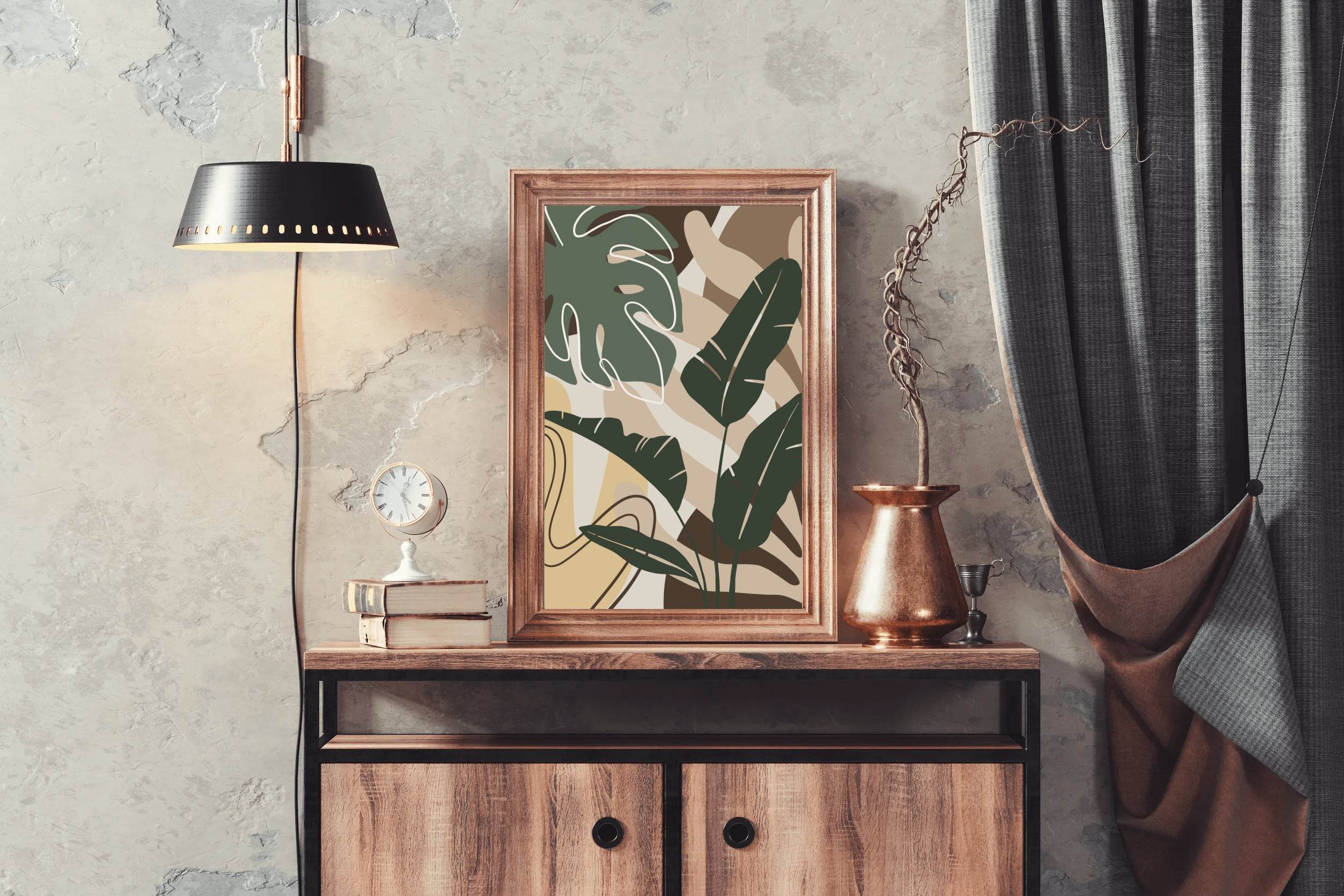 Green Abstract Foliage ArtWork - beink online art store