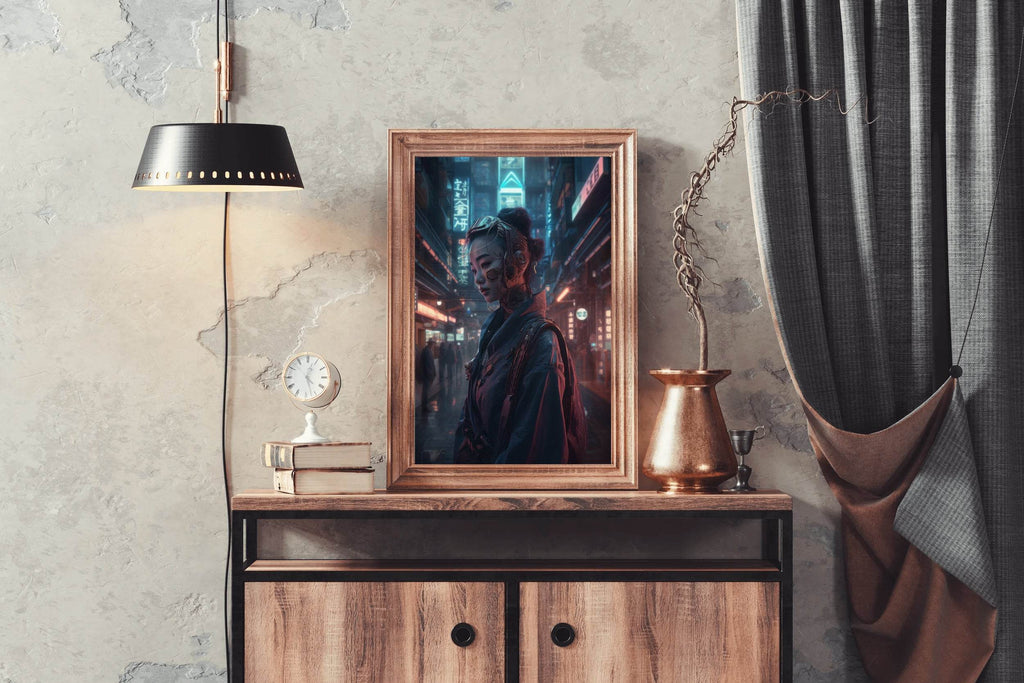 Gril Cyberpunk Citizen Wall Art - beink online art store