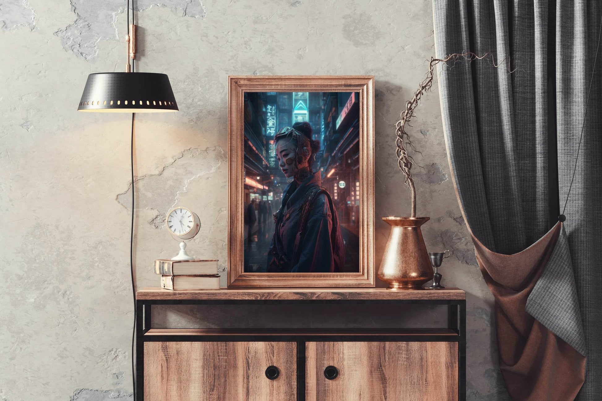 Gril Cyberpunk Citizen Wall Art - beink online art store