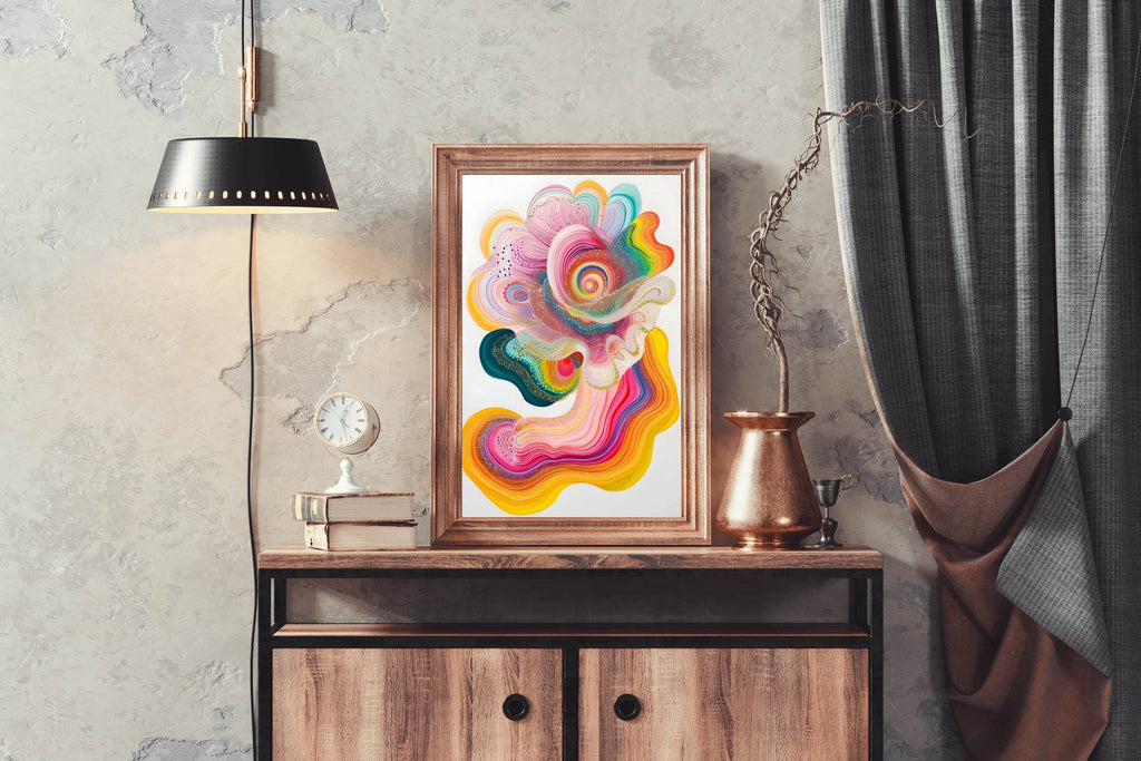 Beautiful Watercolor Paint Flower Digital Art - beink online art store
