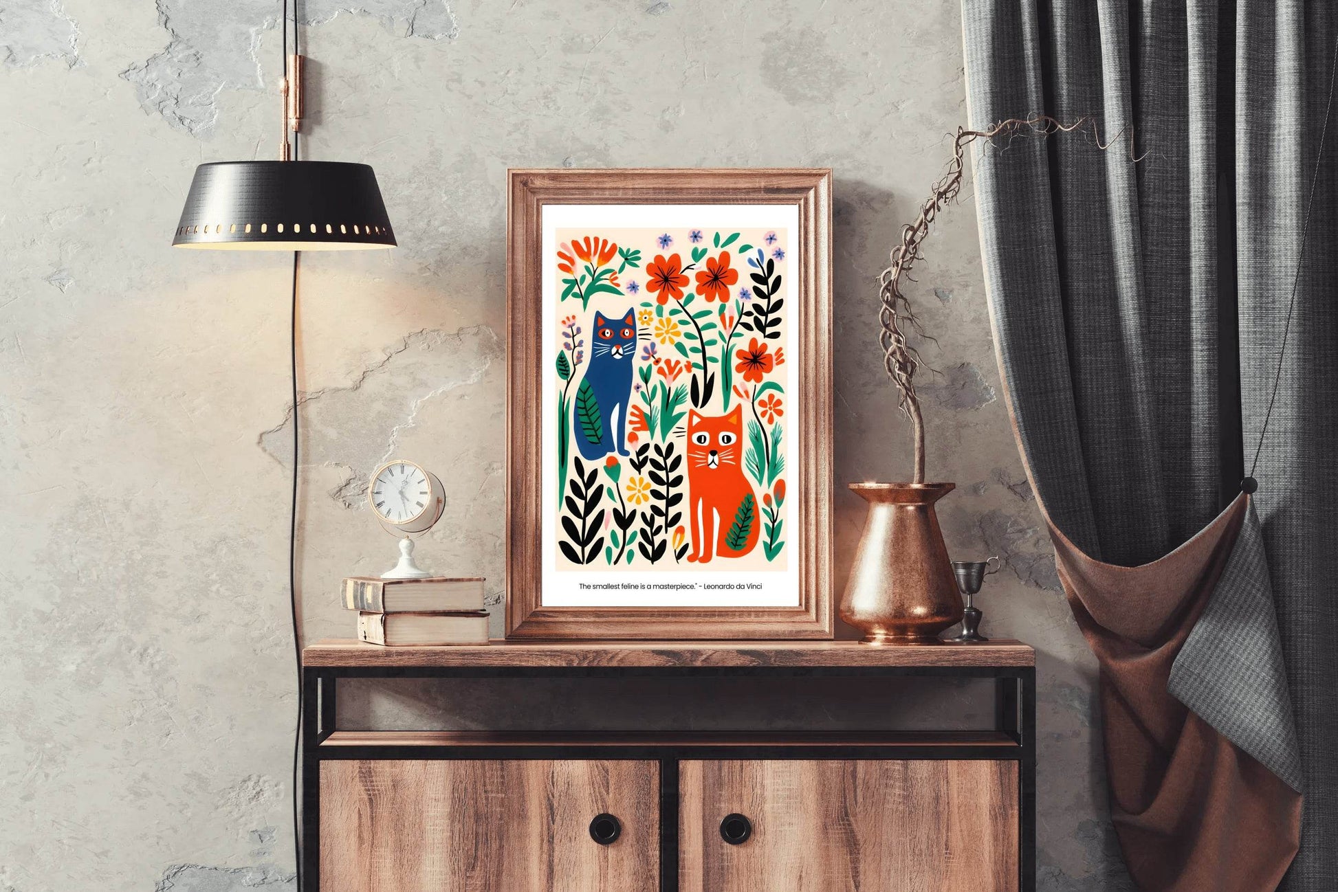 Cats in The Garden Painting - beink online art store