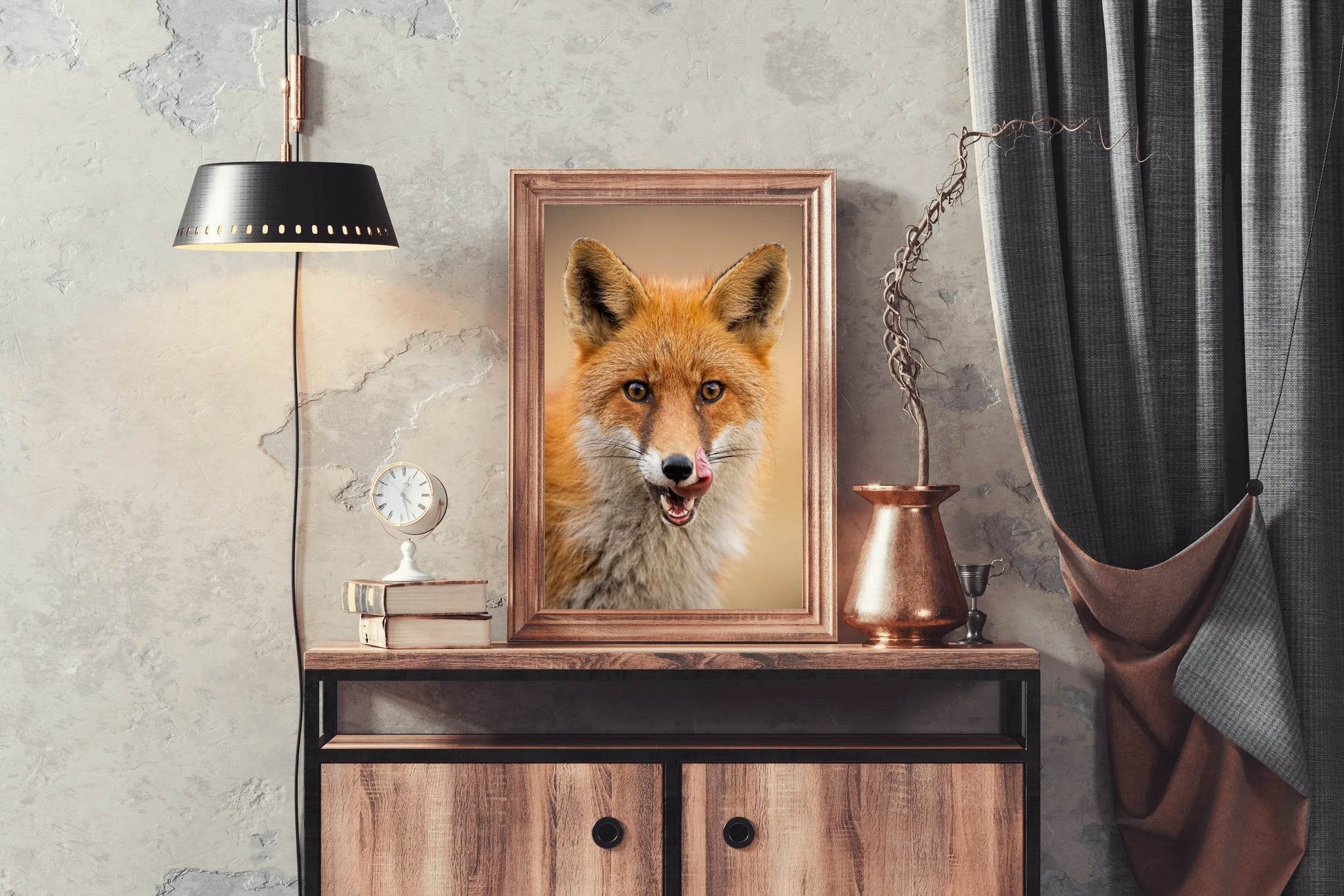 Japanese Red Fox Animal Wall Art - beink online art store